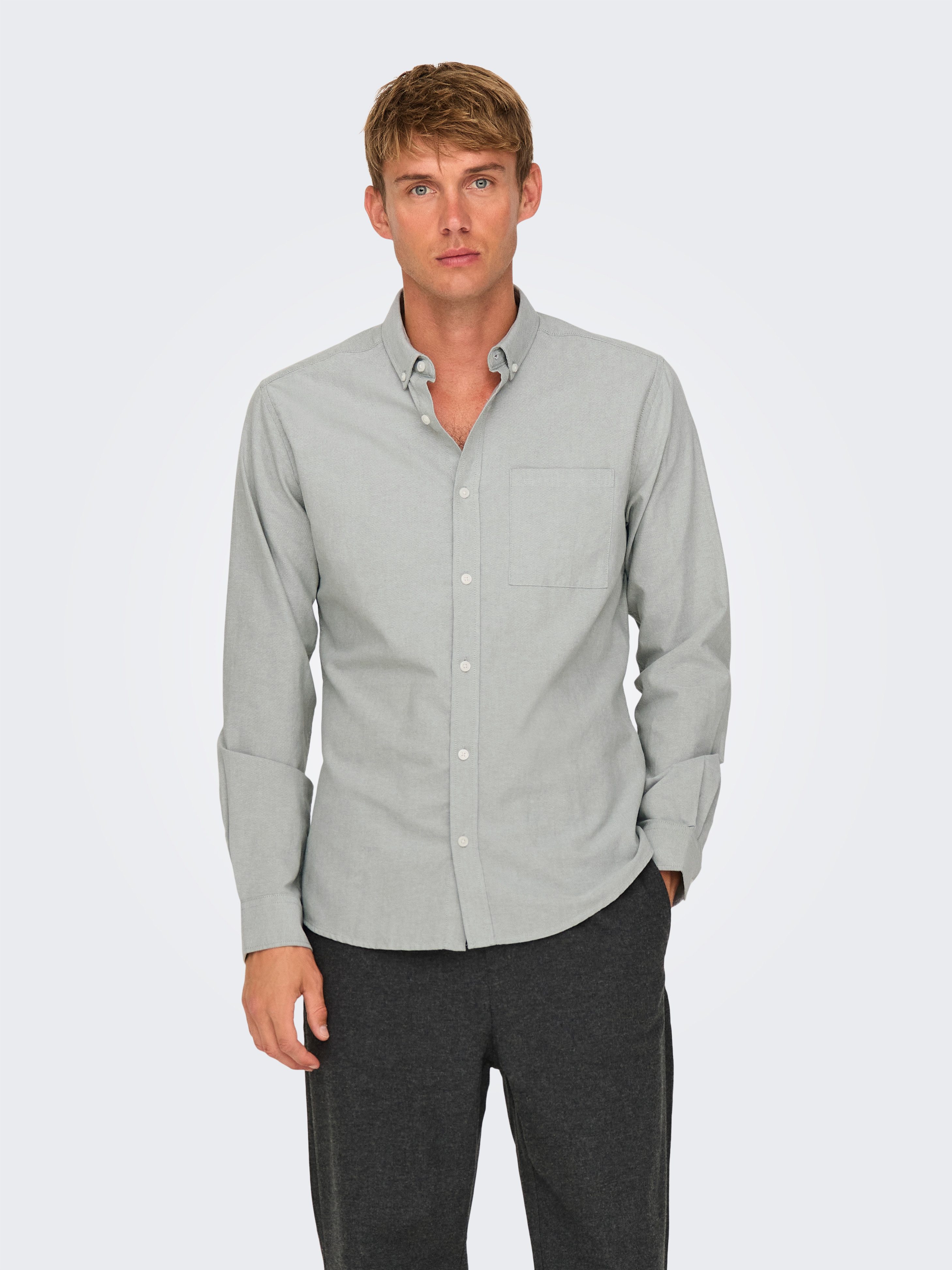 ONLY & SONS Langarmhemd ONSALVARO SLIM LS OXFORD SHIRT NOOS günstig online kaufen