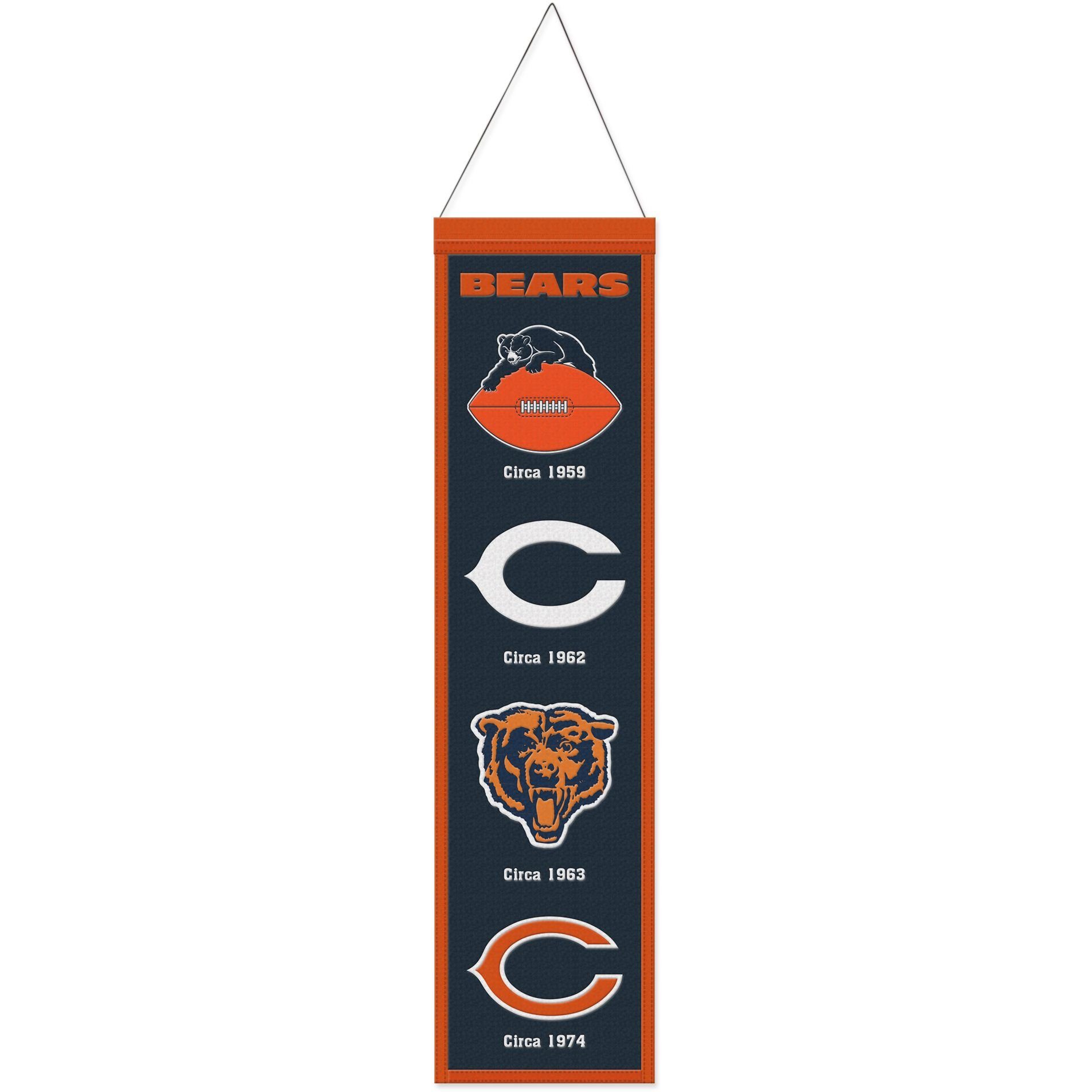 WinCraft Wanddekoobjekt NFL Teams EVOLUTION Wool Banner 80x20cm Chicago Bears | Wandobjekte