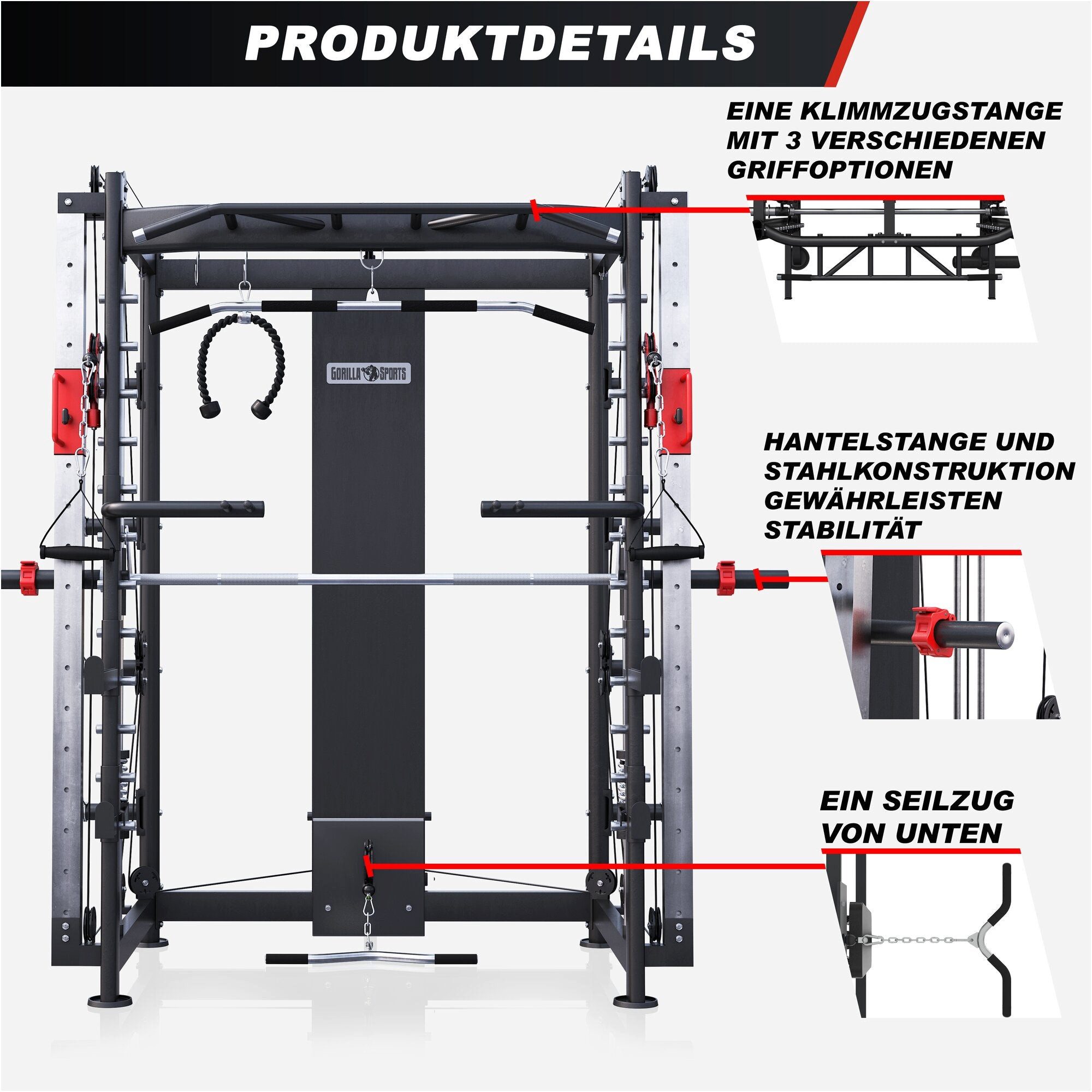 GORILLA SPORTS Kraftstation Multifunction Smith Machine, (1-tlg)