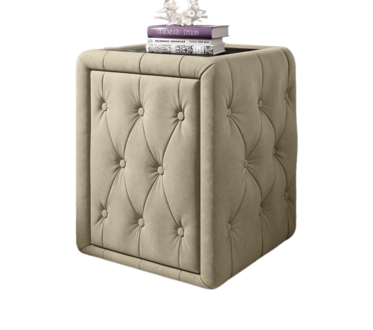 Luxusbetten24 Nachttisch Designer Nachttisch Josy, mit Samtbezug günstig online kaufen