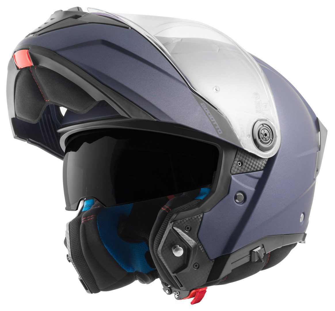 Bogotto Motorradhelm FF404 Solid Klapphelm, vorbereitet für Kommunikationssystem,vorbereitet für Pinlockschei
