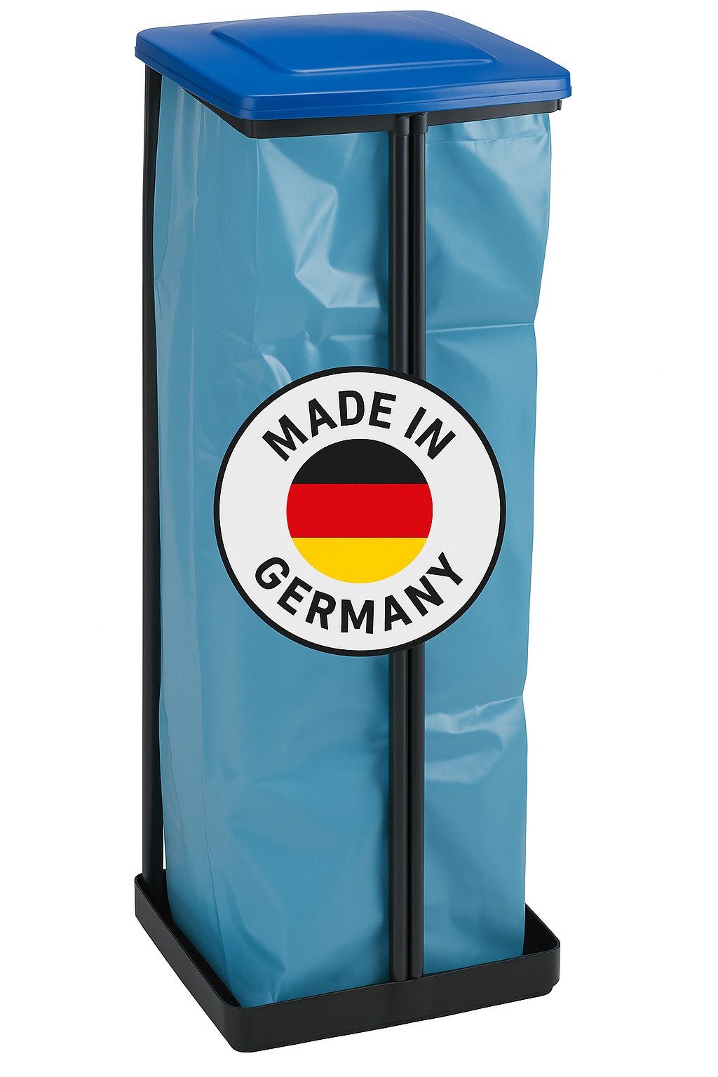 ALPFA Müllsackständer 120 Liter Müllbeutelständer Müllbeutelhalter Gelber Sack Ständer, mit Klemmring