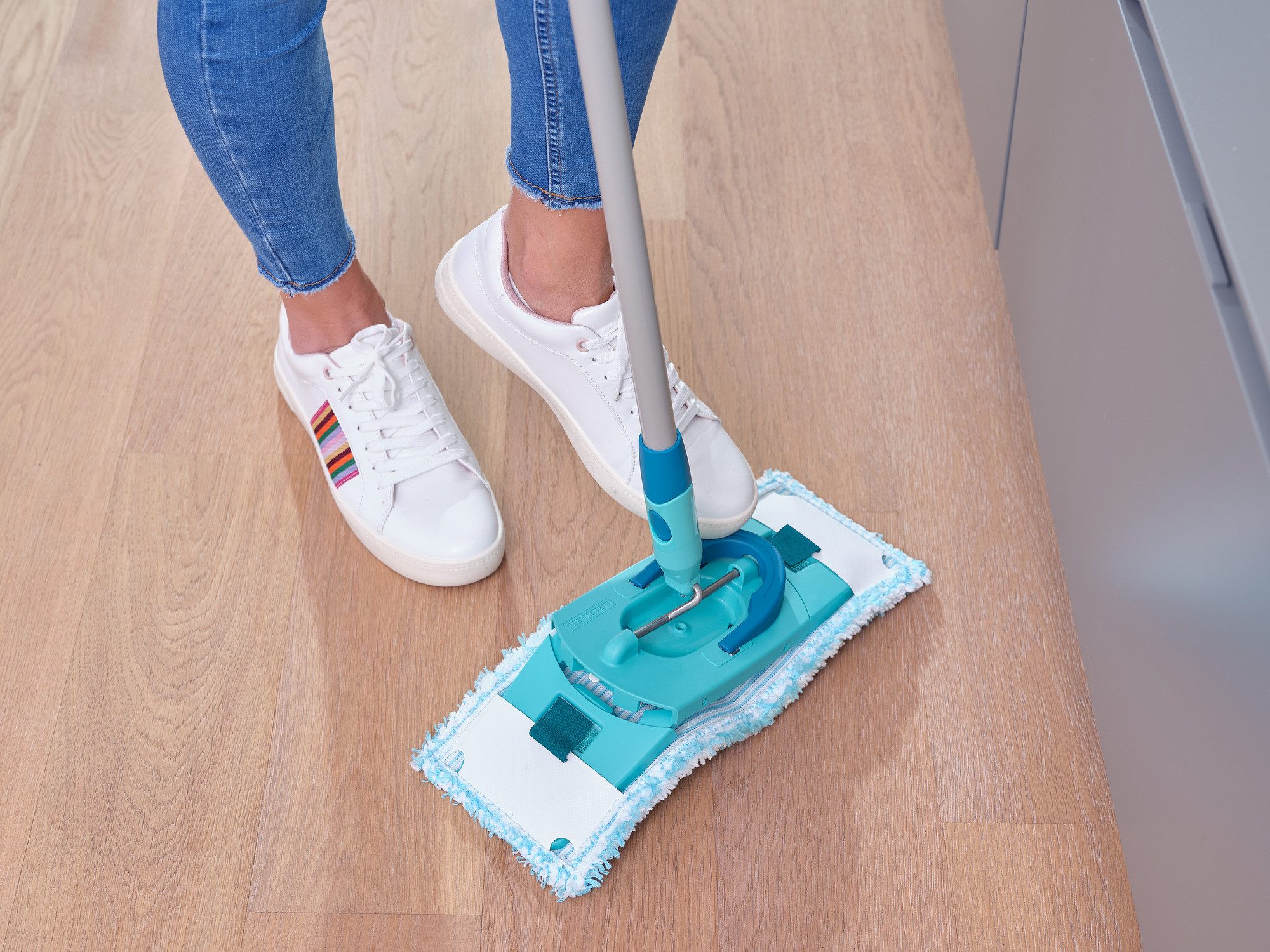 Leifheit 2er Set Wischbezug CLEAN TWIST M Ergo / POWER CLEAN M super soft Wischbezug (Kunstfaser, 15.0x37.0 cm, 2-tlg., Waschbar bei 60°C, Wischbreite 33cm, emp – Bild 5 von 5