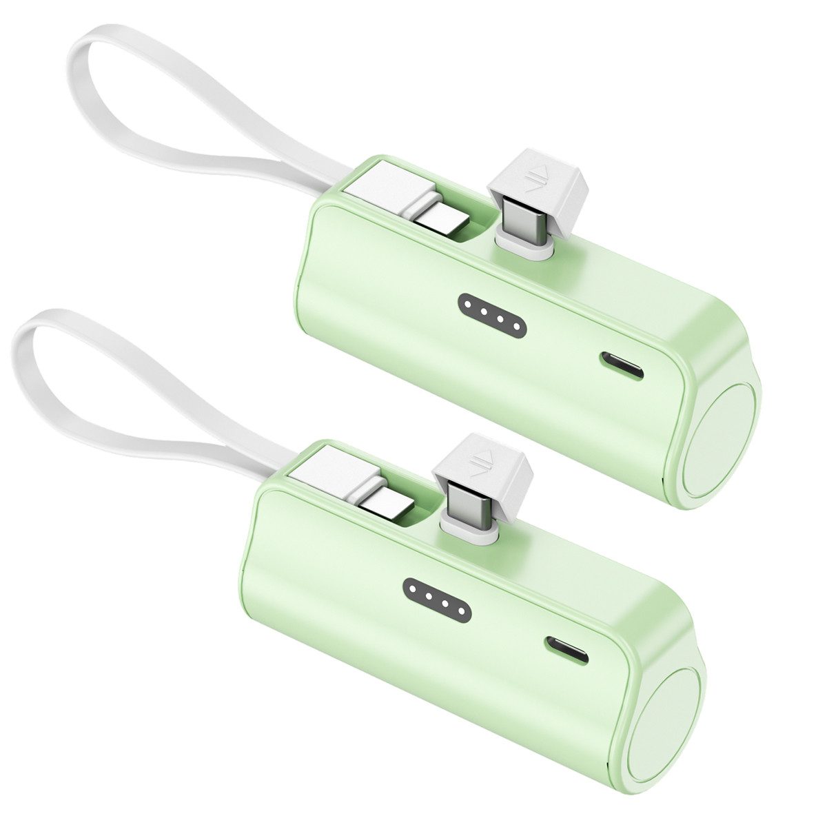AeroAxis 2 in 1 5000mAh Powerbank Tragbar Ladegerät Externer Akku für Handy Powerbank 5000 mAh, Kompakt & Leicht, Ideal für Reisen,Outdoor