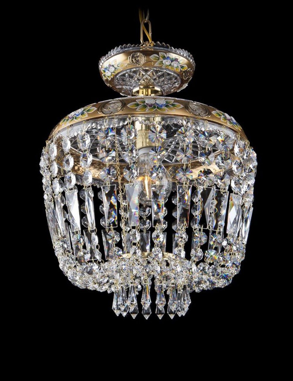 JVmoebel Kronleuchter Kristall-Deckenleuchte Elite Bohemia in elegantem Design, Transparent-Amber, Made in Europa