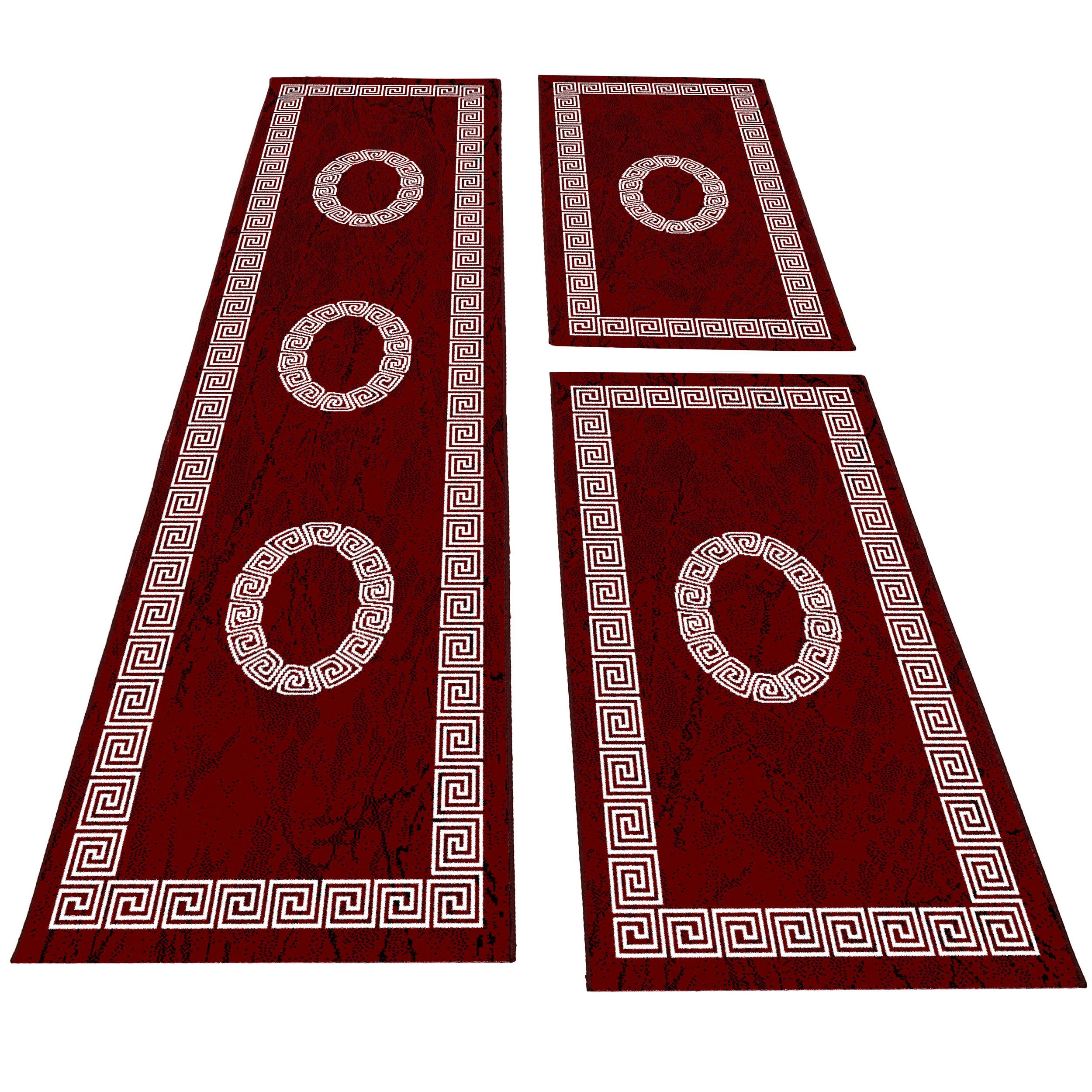 Carpettex Kurzflor-Bettumrandung Mäander-Design, Höhe 6 mm, günstig online kaufen