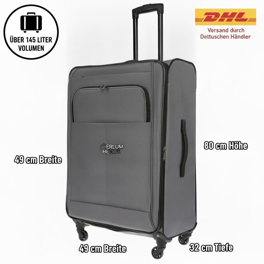 Christian Wippermann Business-Trolley XL Großer Koffer für Herren Damen Hartschalenkoffer, 4 Rollen, mit TSA-Schloss