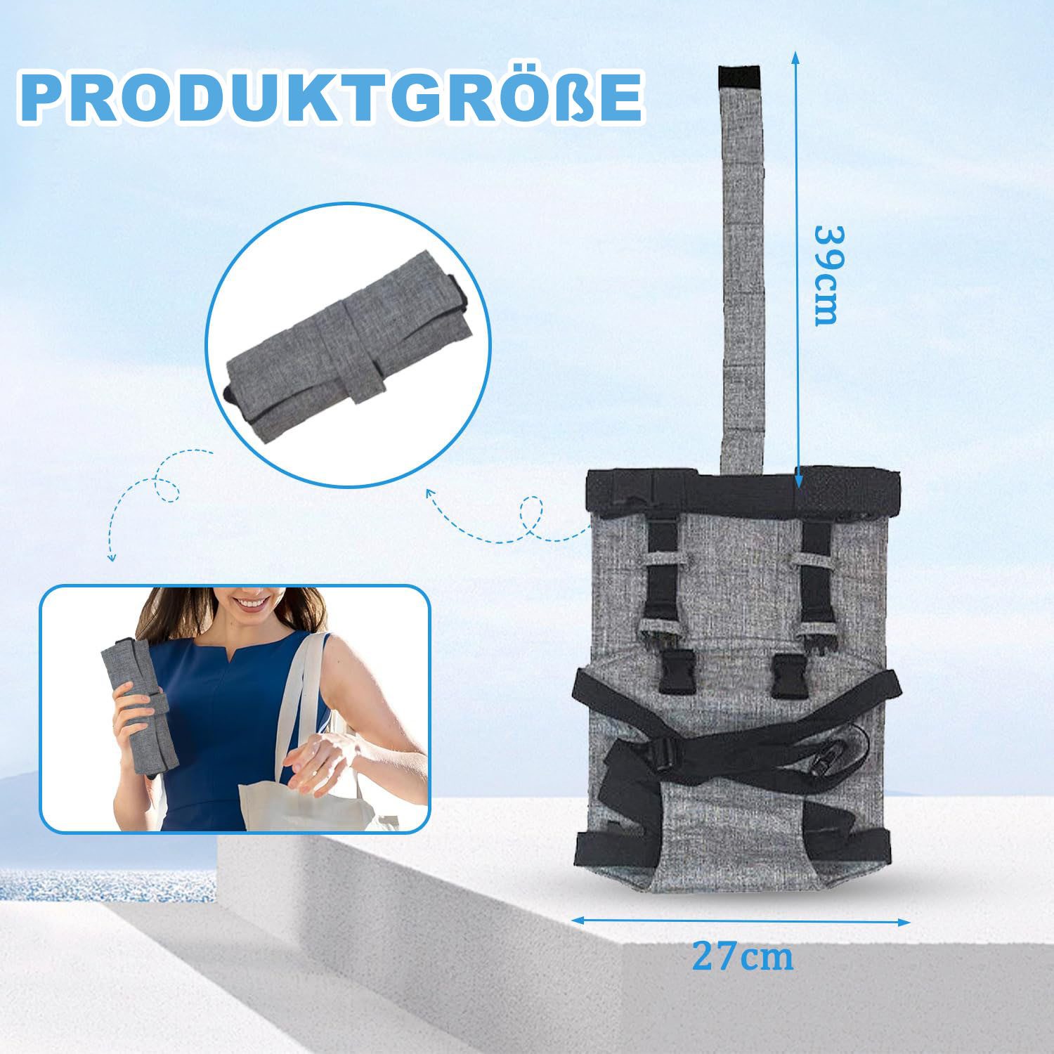 AIMAX Reise Hochstuhl Schutzgurt Tragbare Sitzgurt für Baby Klappbarer Hochstuhl-Gurt, Hochstuhl Baby Sitzstuhl Schutzgurt mit Verstellbare