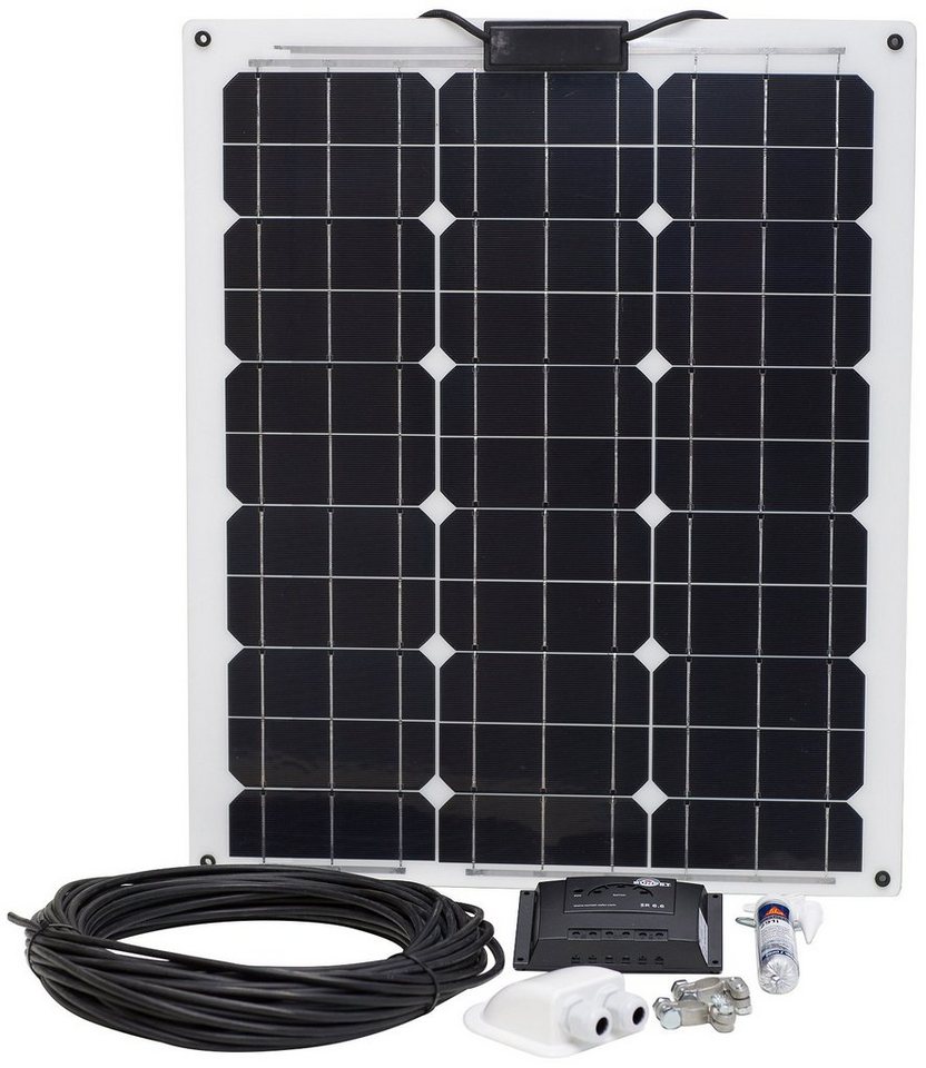 Sunset Solarmodul Laminat-Set 50 Watt, 50 W, Monokristallin, (Set), für  Boote und Yachten