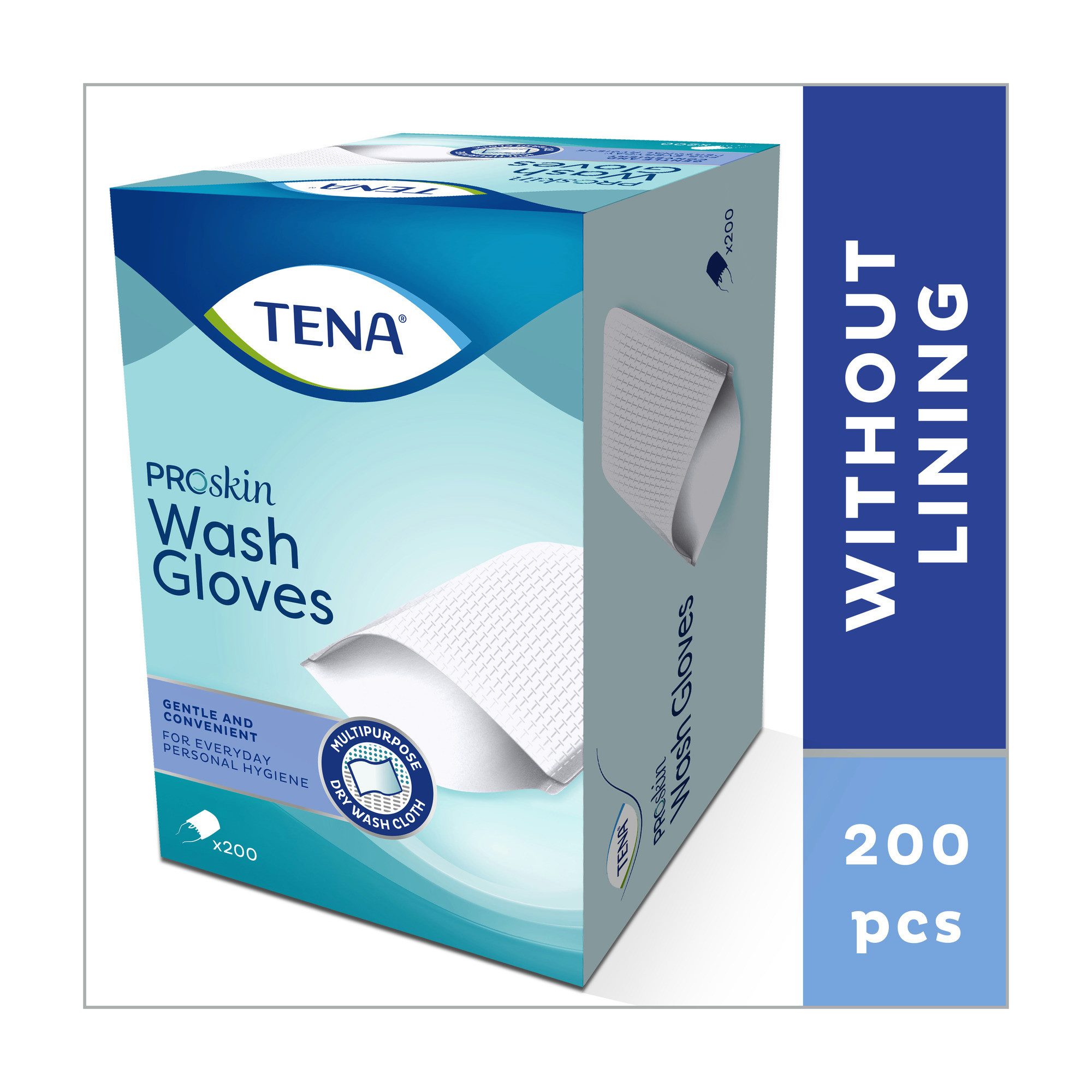 TENA Einmal-Waschhandschuh TENA Wash Glove (ohne Folie) - Waschhandschuh (200-St)