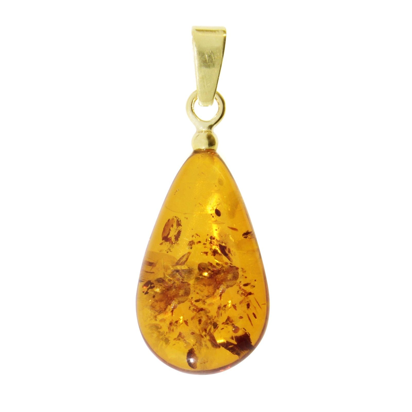 OSTSEE-SCHMUCK Kettenanhänger - Tropfen flach, ca. günstig online kaufen