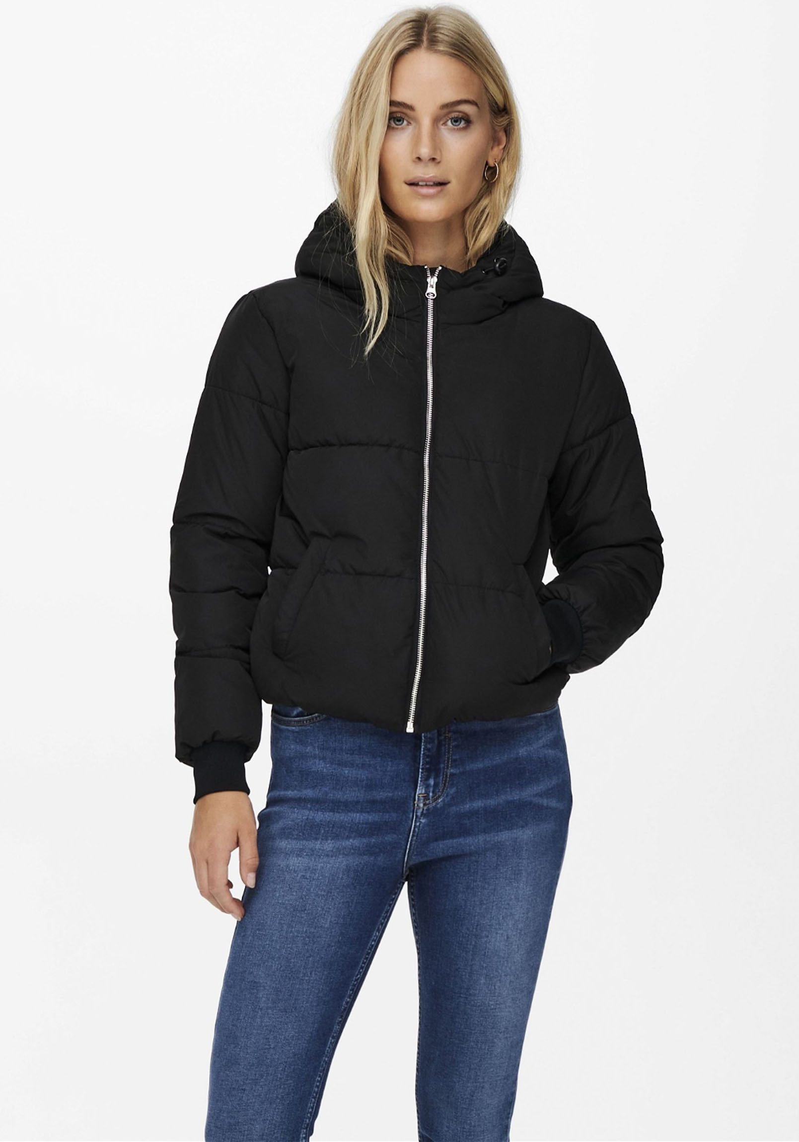 JDY Steppjacke JDYNEWERICA LIFE SHORT HOOD JKT OTW NOOS