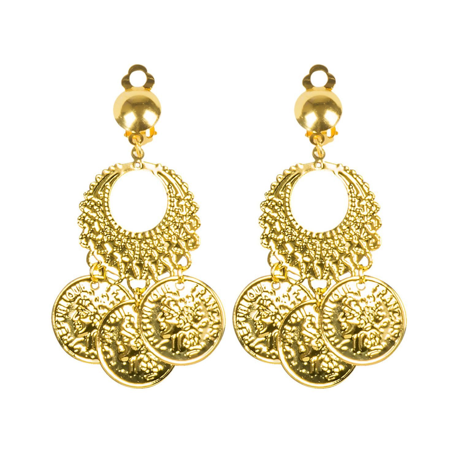 Boland Kostüm Schmuckset Kette und Ohrringe '1001 Nacht', Gold