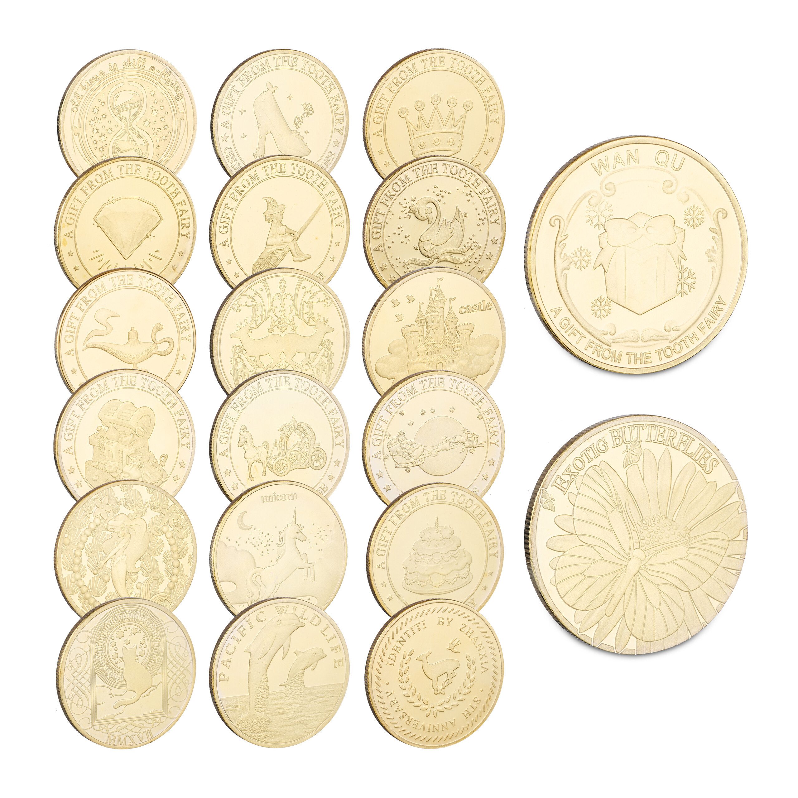 relaxdays Игровые деньги Zahnfee Münze 20er Set