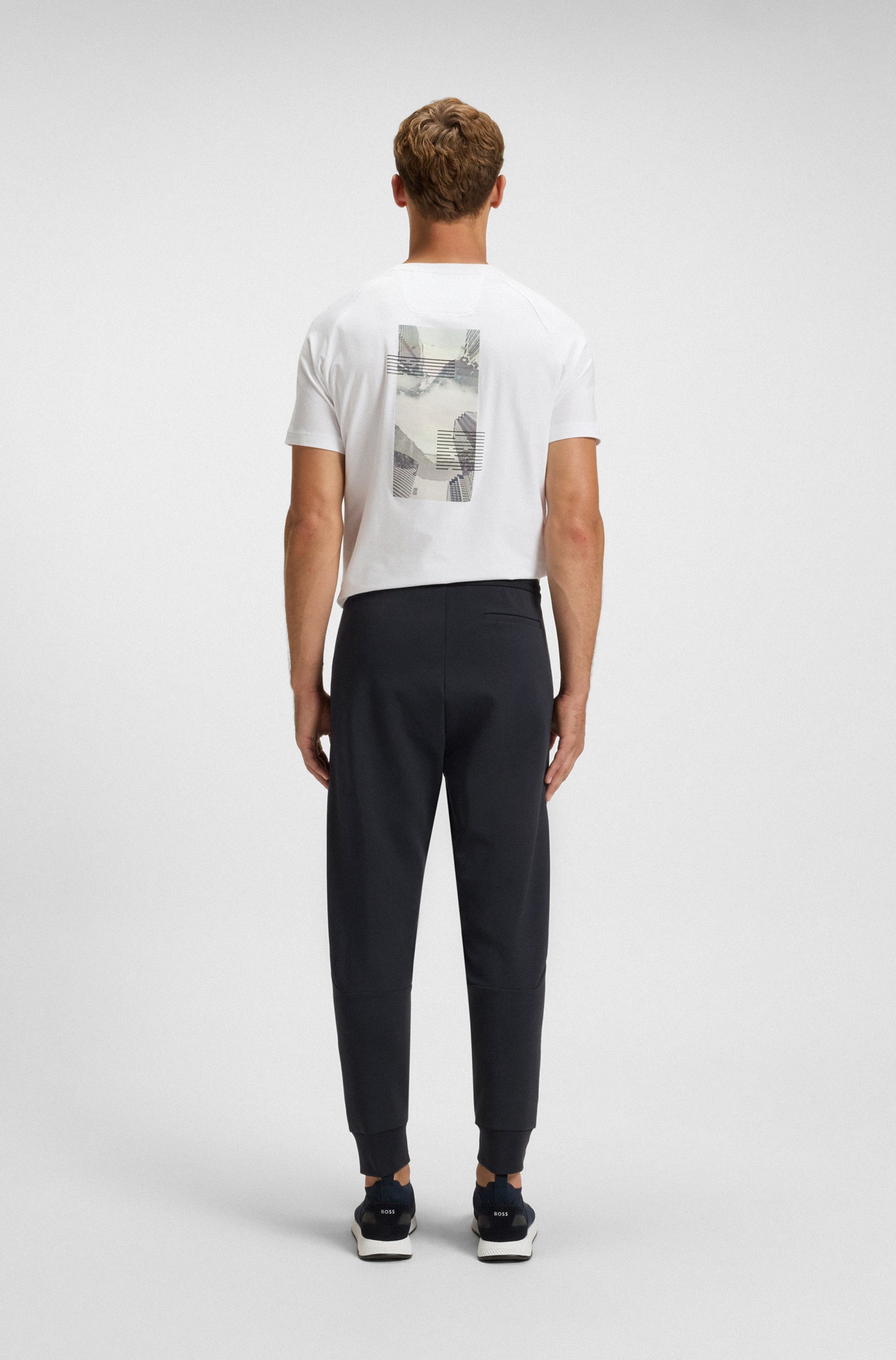BOSS GREEN Jogginghose Pants Zone Regular fit, Tunnelzug, Mittlere Bundhöhe Trainingshose Sweathose
