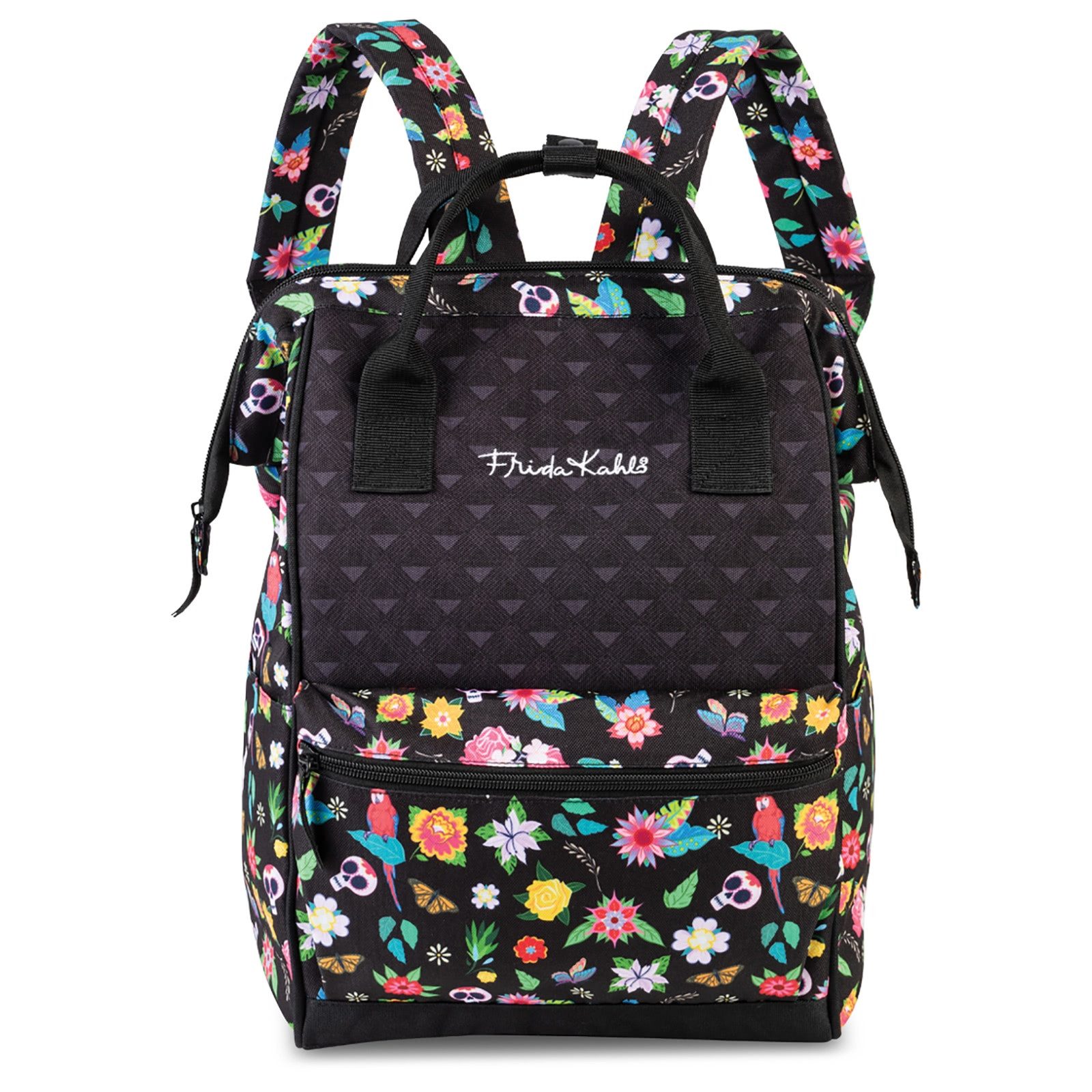 Frida Kahlo Rucksack Frida Kahlo Rucksack schwarz Polyester, Damen Cityrucksack Polyester, schwarz ca. 37cm hoch