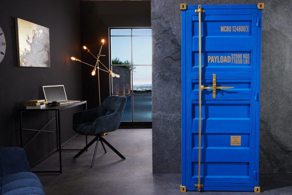 riess-ambiente Hochschrank GLOBETROTTER 180cm blau - günstig online kaufen