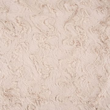 SCHÖNER LEBEN. Stoff Fellimitat Kunstfell Wellen hellbeige1,5m Breite