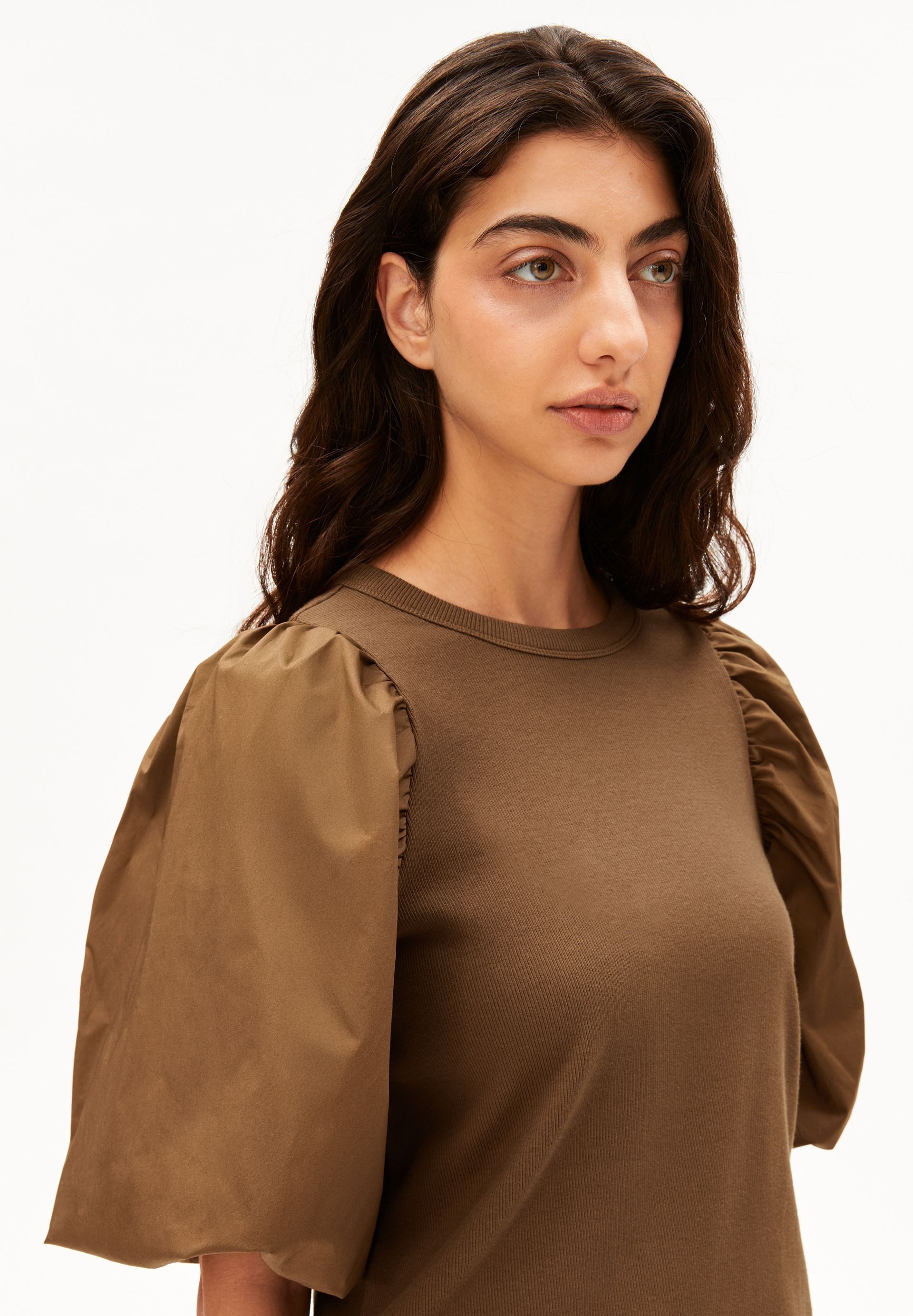 Armedangels T-Shirt PUFF SLEEVE T-Shirt aus Bio-Baumwoll Mix Slim Fit