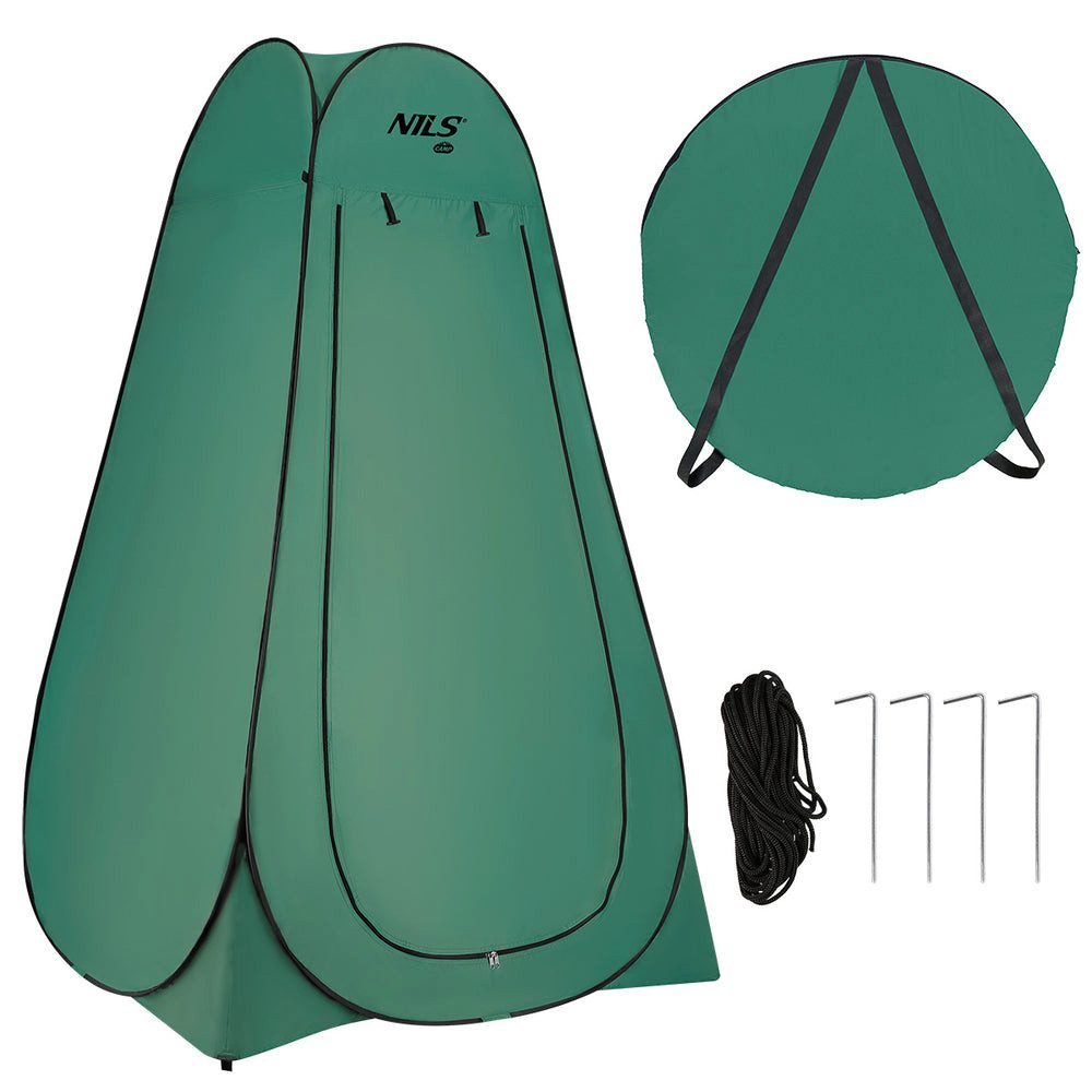 NILS CAMP Pyramidenzelt Umkleidezelt Duschzelt, Personen: 1 (Spar-Set, 1 tlg., 120x120x190 cm blickdicht), Pop-up-Aufbau, blickdicht, wasserdicht, UV-beständig
