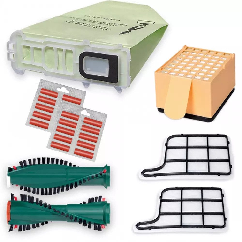 PRIMEBAG Staubsaugerbeutel 43 tlg. Sparset 18 Beutel Bürsten Filter Duft passt für Vorwerk VK 135