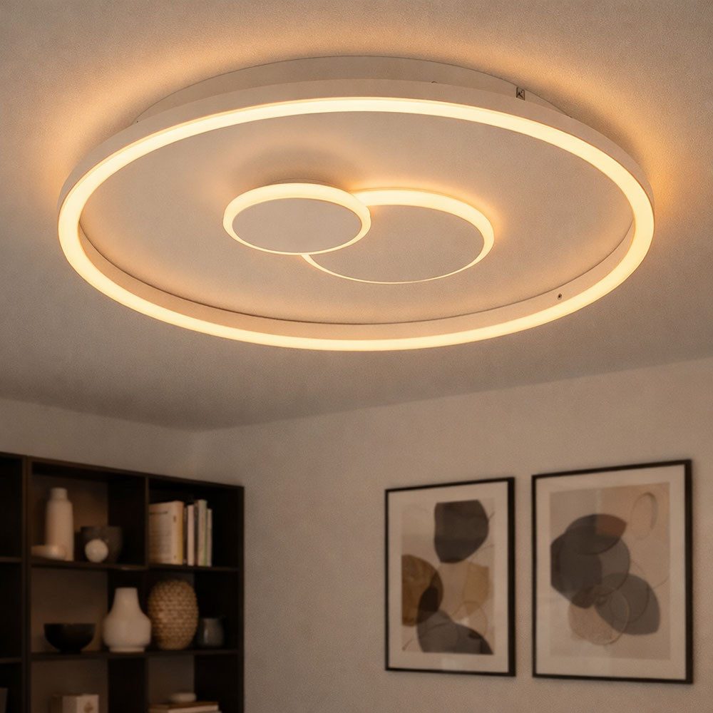 WOFI LED Deckenleuchte, LED-Leuchtmittel fest verbaut, Warmweiß, Deckenlampe Leuchten dimmbar über Schalter weiß LED Deckenlampe rund