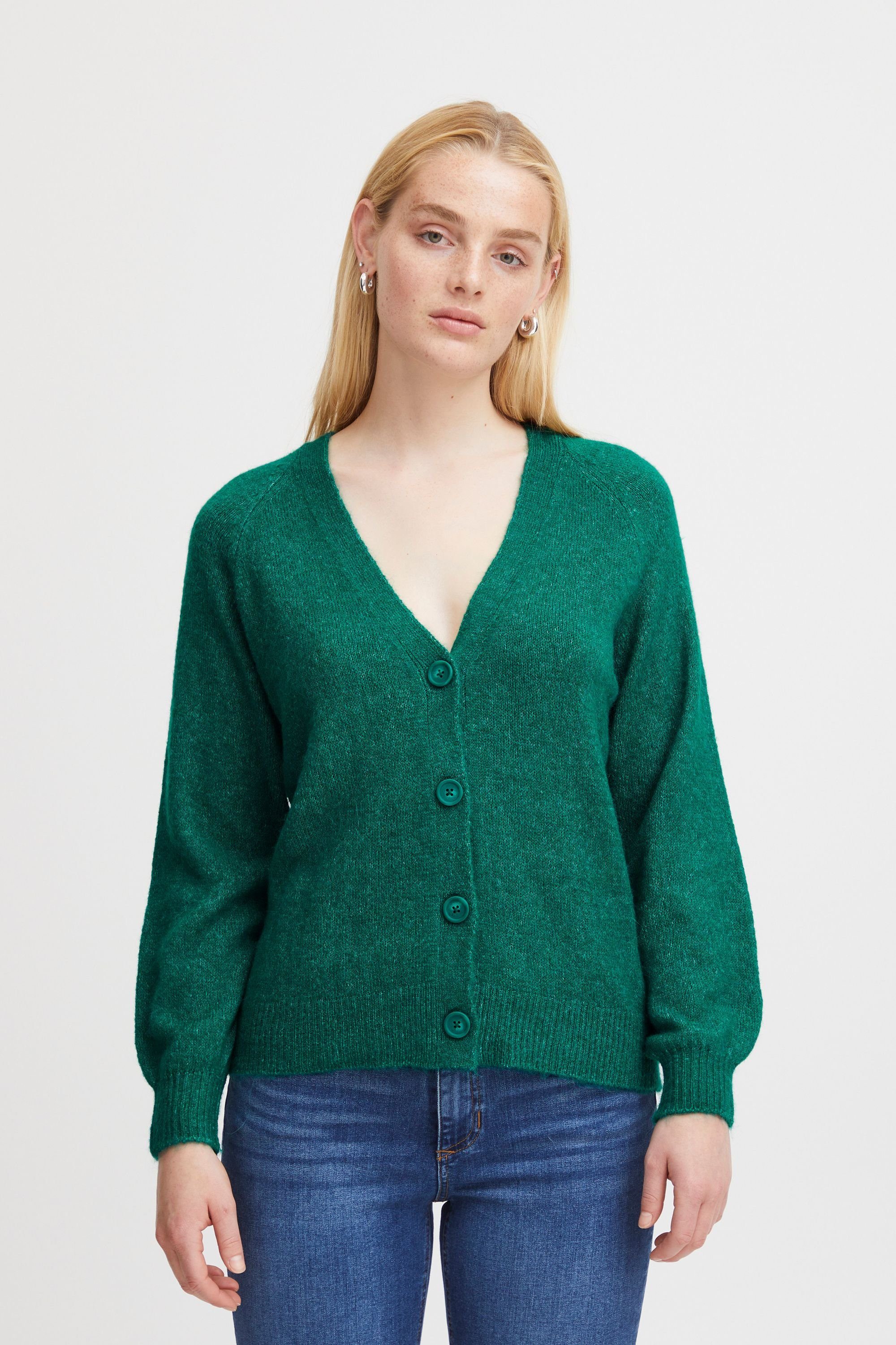 Ichi 20116948 IHKAMARA Cadmium Green Strickjacke (185424) CA3