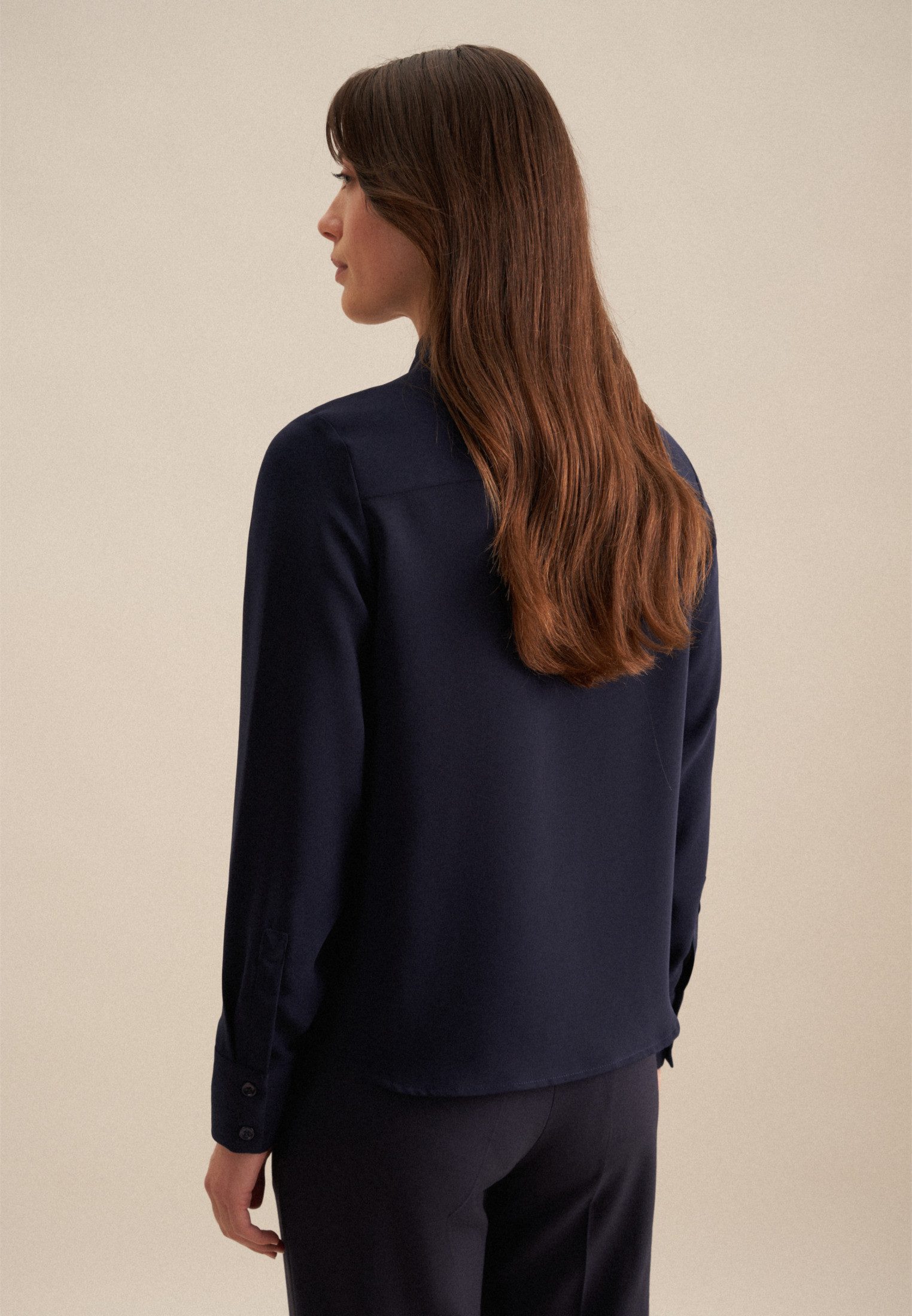 seidensticker Hemdbluse, 1/1 Kragen Uni günstig online kaufen