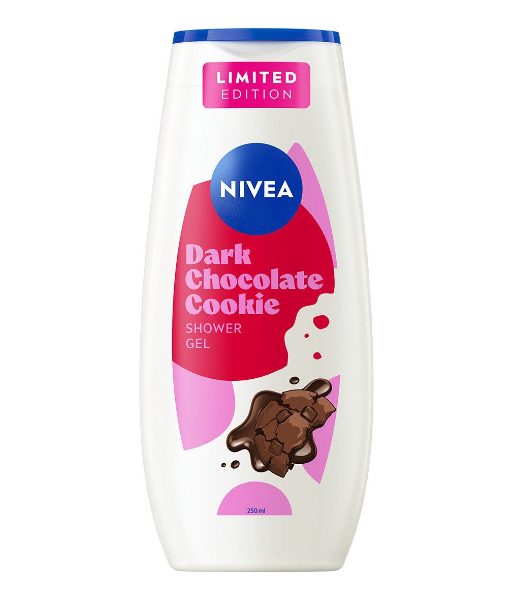 Nivea Duschgel Dusche Dark Chocolate Cookie 6x250ml Mandel vegan Limited Edition, 6-tlg., Angenehmer Duft – Bild 2 von 3