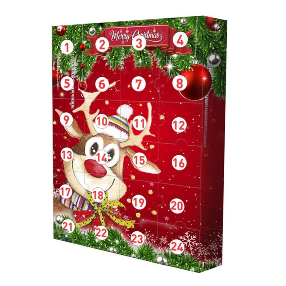 Dowmoo Adventskalender Schlüsselanhänger Adventskalender 2024 Set mit 24 Weihnachtsmotiven, 24 Fächer, täglicher Countdown, Geschenk für Kinder und Erwachsene