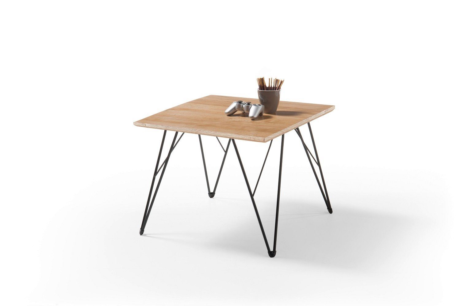 MCA furniture Couchtisch Casablanco, Asteiche-massiv quadratisch geölt 60 cm | Couchtische