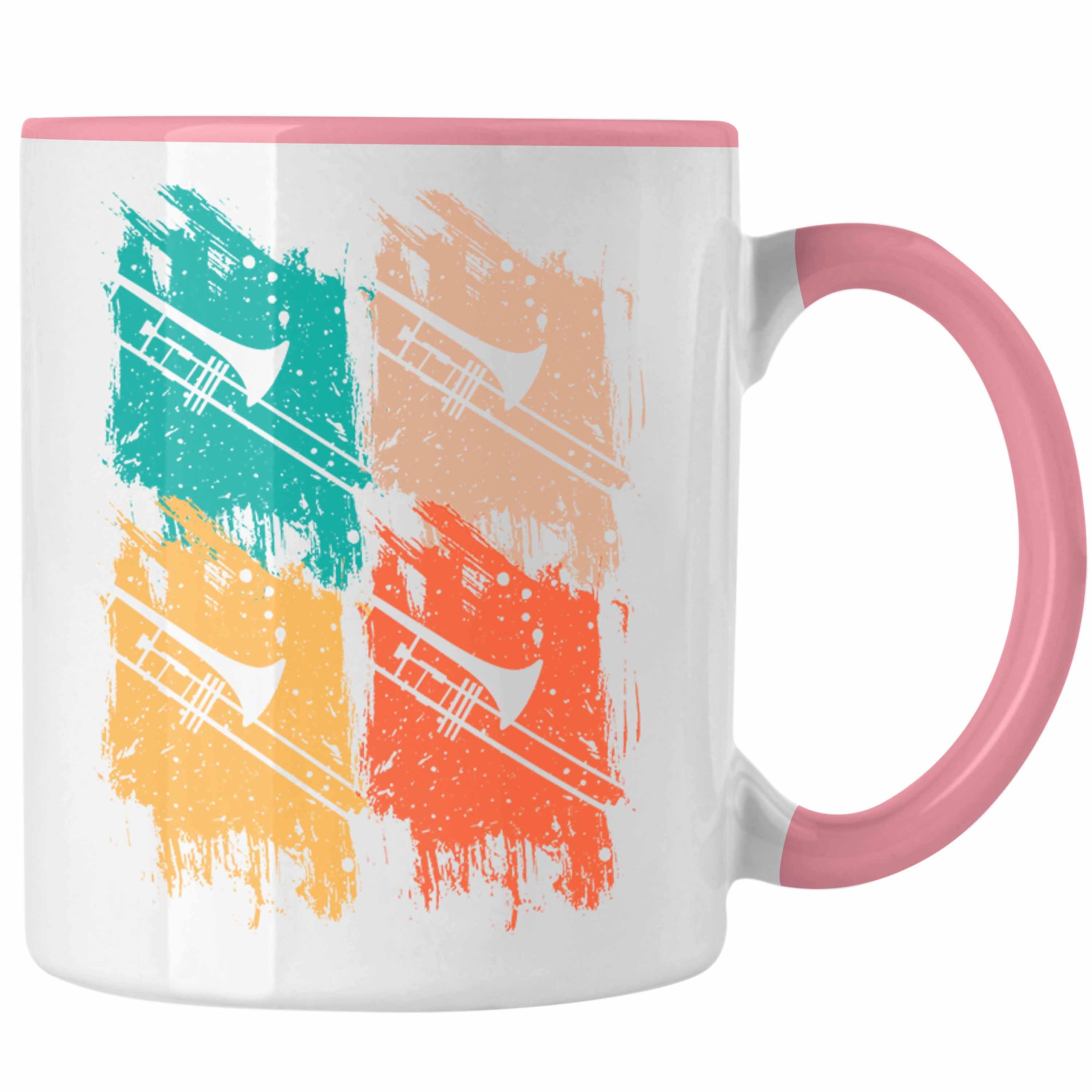 Trendation Tasse Posaunist Tasse Geschenk Retro Grafik Posaune Kaffeebecher Geschenkid