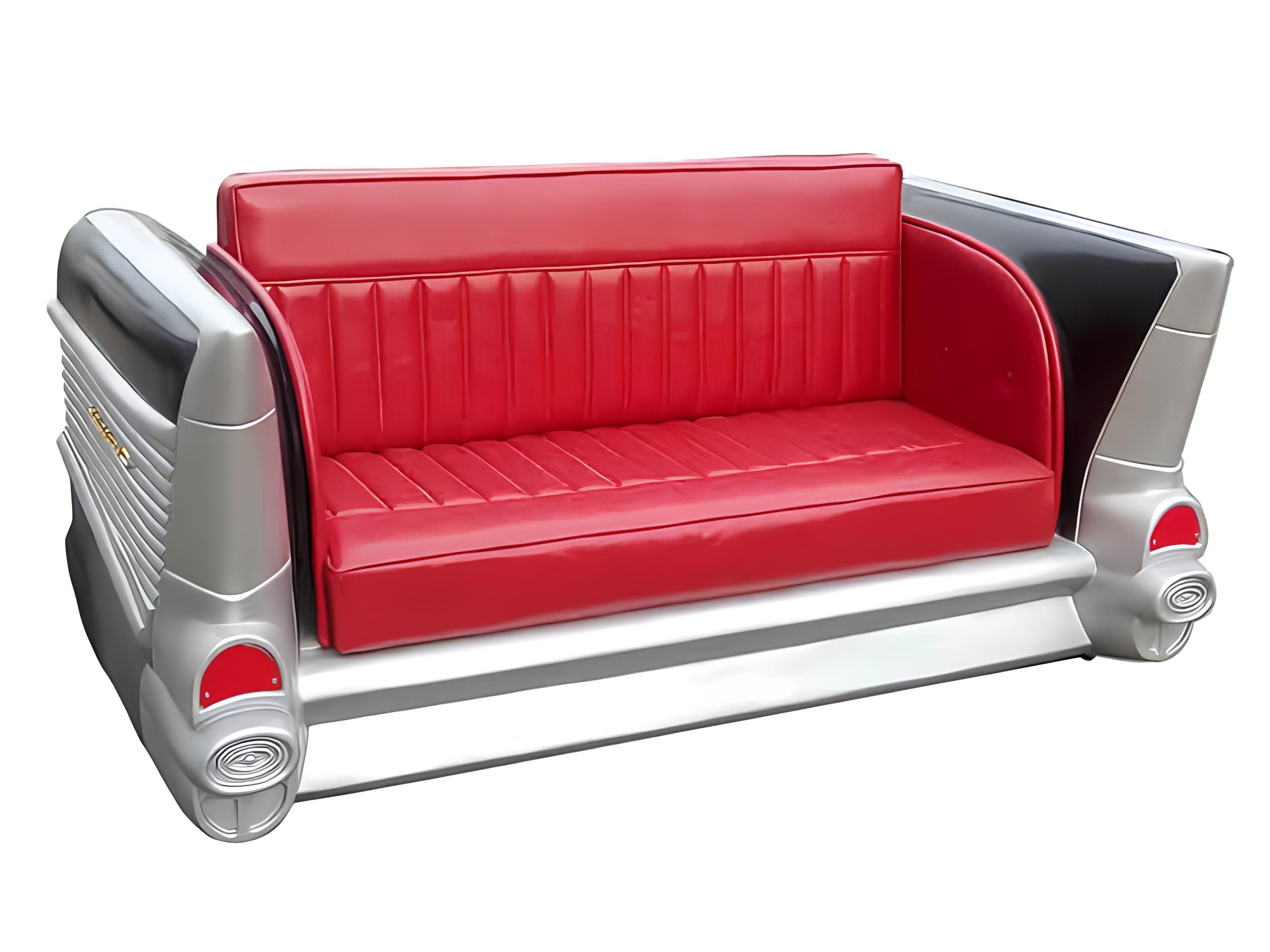 Xlmoebel Sofa Cadillac Diner Sofa im Amerika Style mit nostalgischem Design, 1 Teile, Hergestellt in Europa
