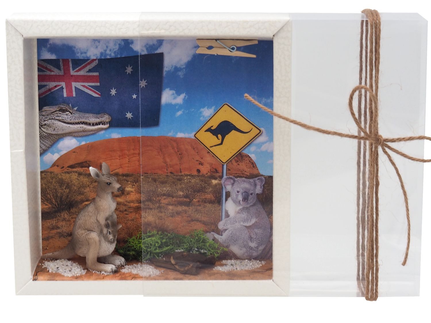 Thumbnail - ZauberDeko Geschenkbox Geldgeschenk Australien Känguru Urlaub Reise Work & Travel Backpacking
