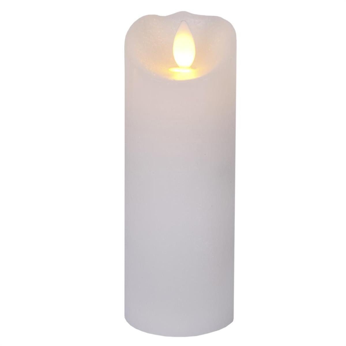 STAR TRADING LED-Kerze LED Kerze GLOW Echtwachs gelb flackernd Timer H: 15cm D: 5,5cm weiß (1-tlg)
