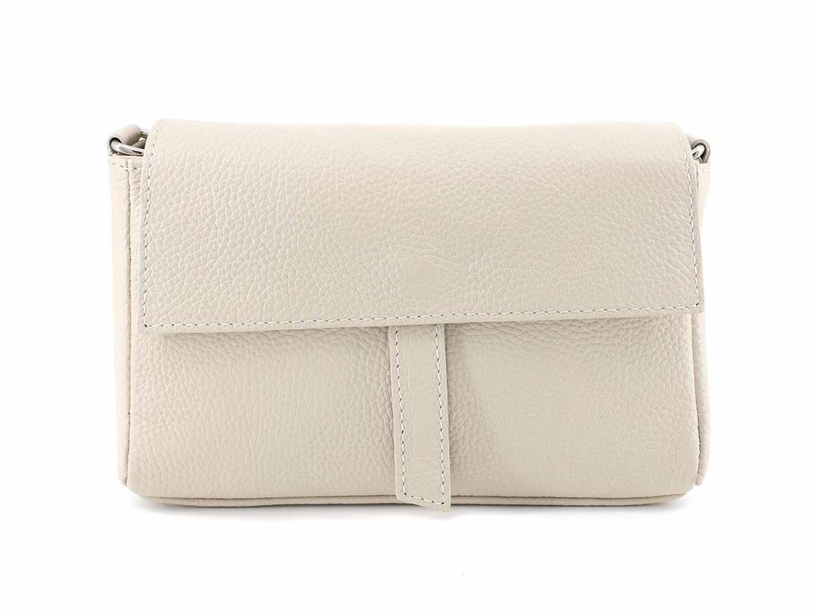 Schultertasche MADE IN ITALY Damen Leder Tasche Umhängetasche Cross Over Body Clutch