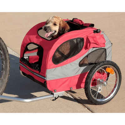 PetSafe Fahrradhundeanhänger Fahrradanhänger für Hunde Happy Ride M Rot