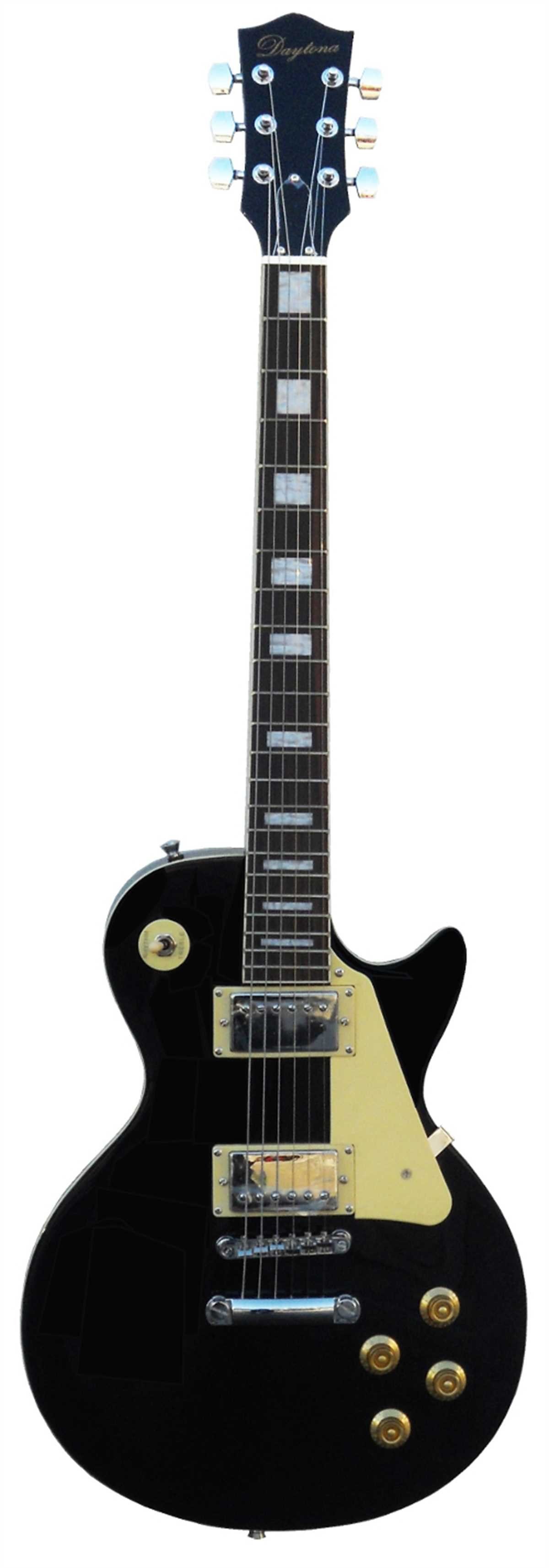 Daytona E-Gitarre LP02 - schwarz 4/4, mit massivem Korpus