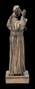 Figuren Shop GmbH Dekofigur Papst Franziskus Figur bronziert - Veronese - christliche Dekofigur