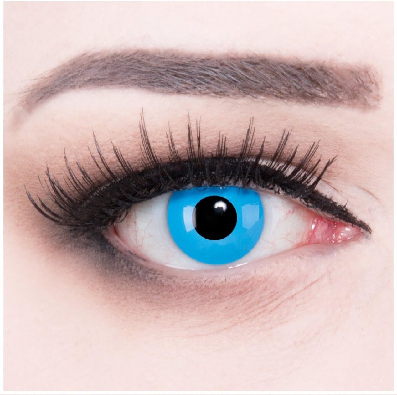 MeralenS Jahreslinsen Farbige Sky Blue Kontaktlinsen - Ohne Stärke für Cosplays