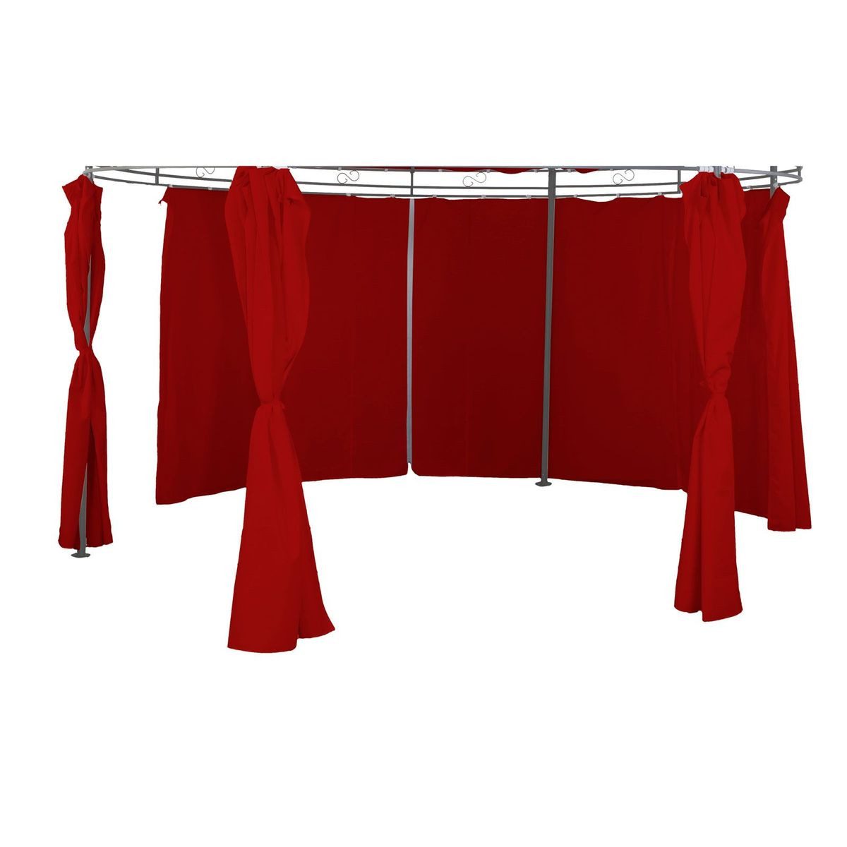 Linder Exclusiv GmbH Pavillonseitenteil 6er-Set Seitenteile für Pavillon Ø 3,5m rund Farbe wählbar Polyester, 178x180 cm, mit Befestigungsschlaufen