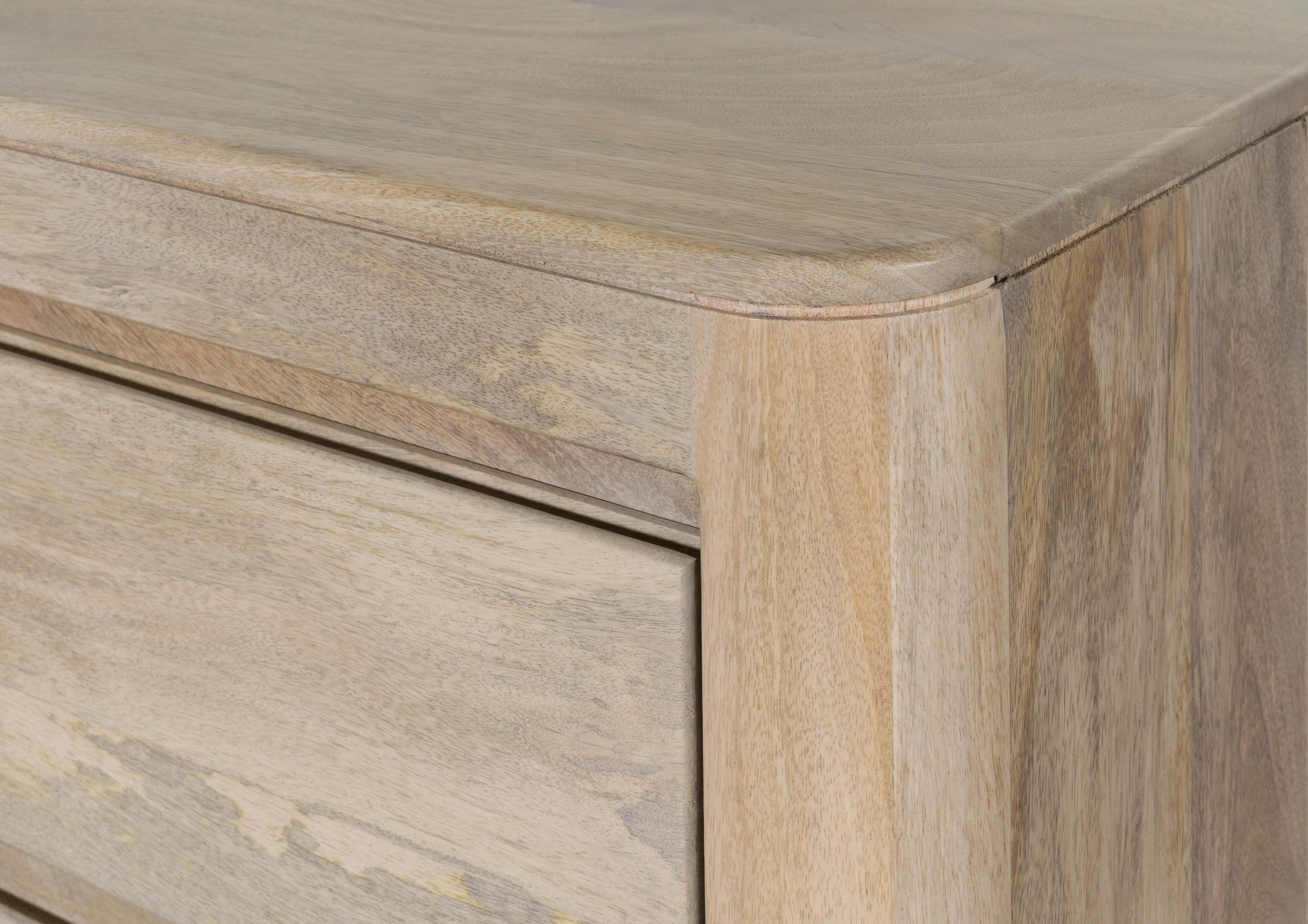 Massivmoebel24 Sideboard TORONTO (Massivholz), Mango 185x40x80 weiß lackiert TORONTO #301
