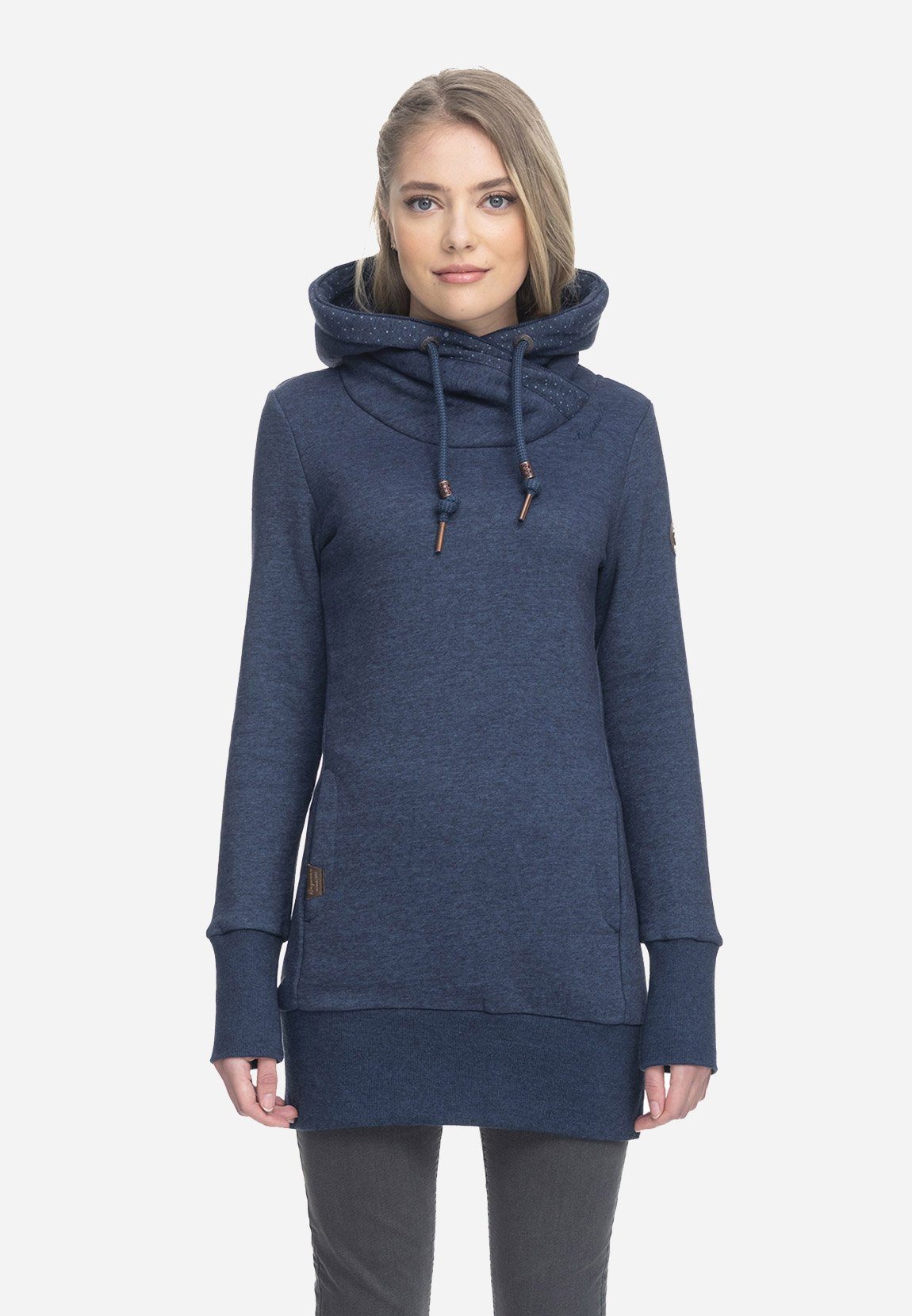 Bund Ragwear Sweatshirt LILAH Elastischer (1-tlg) Details: Wickel-Design,