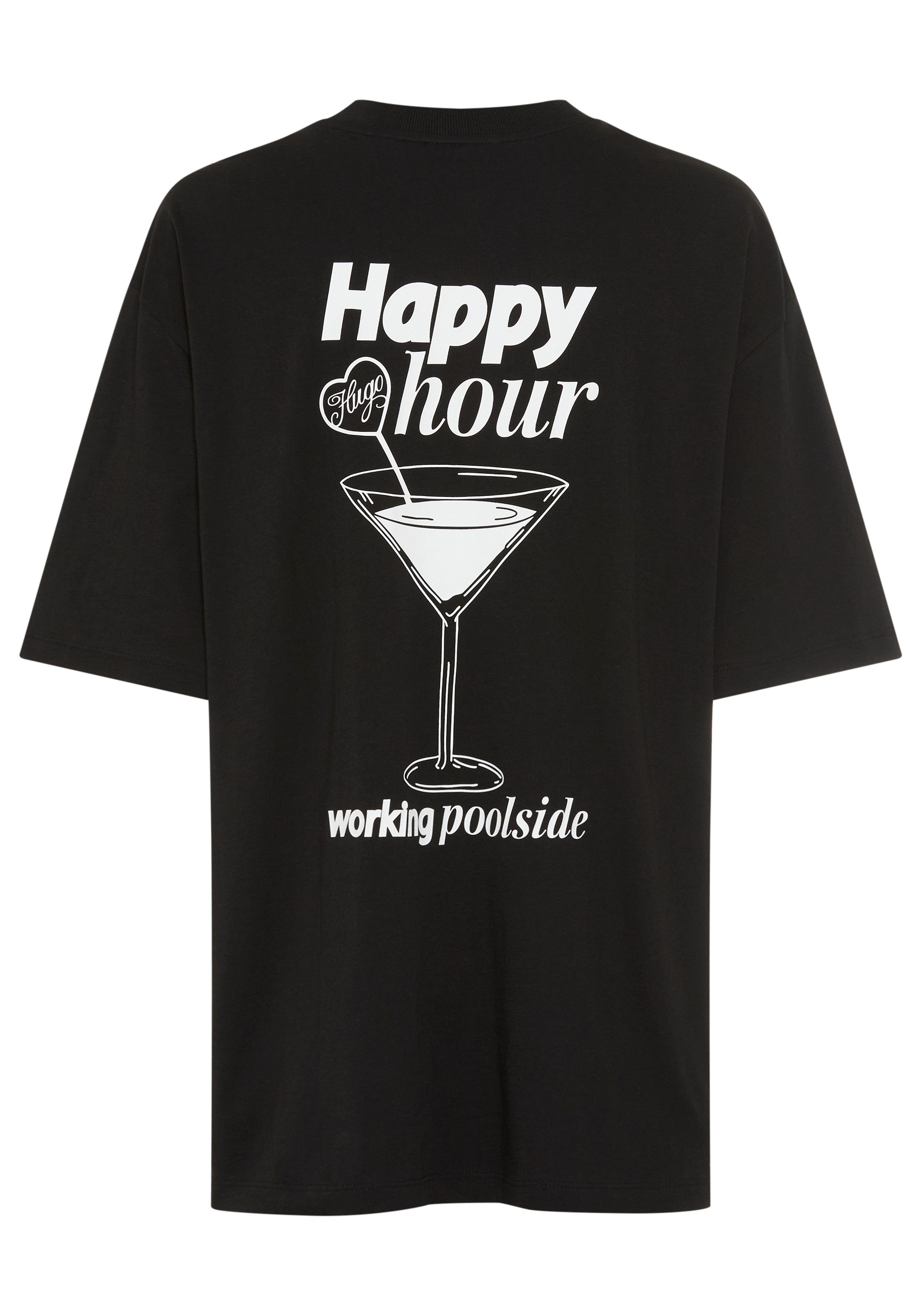 HUGO T-Shirt Oversized Tee mit Print, Rundhals