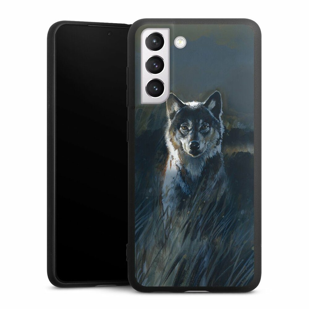 DeinDesign Handyhülle Wolf Natur Malerei Wolf 2, Samsung Galaxy S21 FE 5G Silikon Hülle Premium Case Handy Schutzhülle