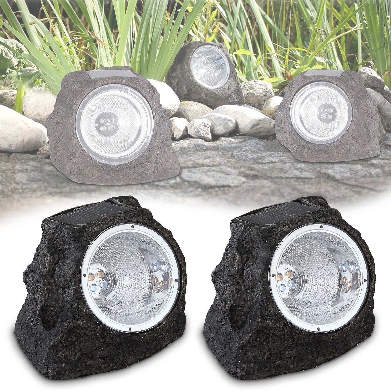 bmf-versand LED Solarleuchte Solarleuchten Garten 2er günstig online kaufen