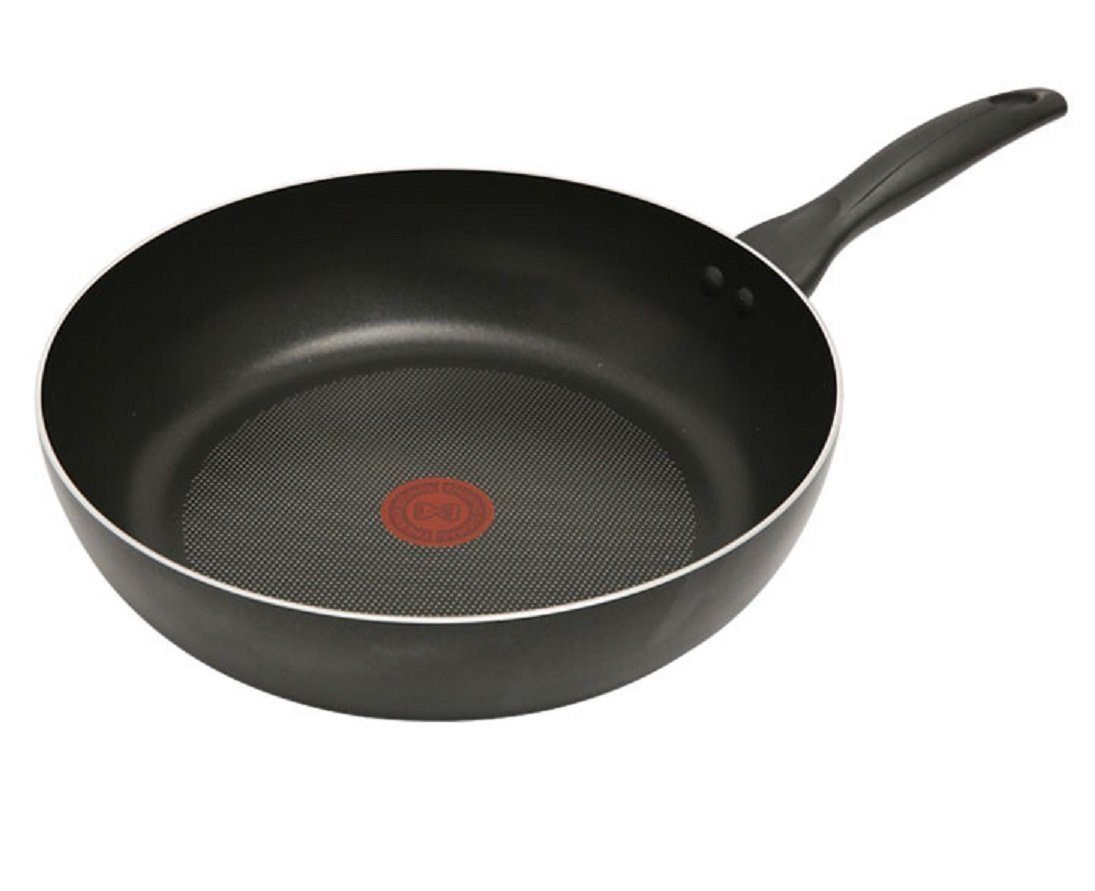 Tefal Wok B30311 Cook&Clean Wok Pfanne 30cm hoher Rand, Antihaft, Wokpfanne, Aluminium (Wokpfanne, Wok), Ohne Fett/Öl Braten, Hochrand, Bratpfanne, Pfanne