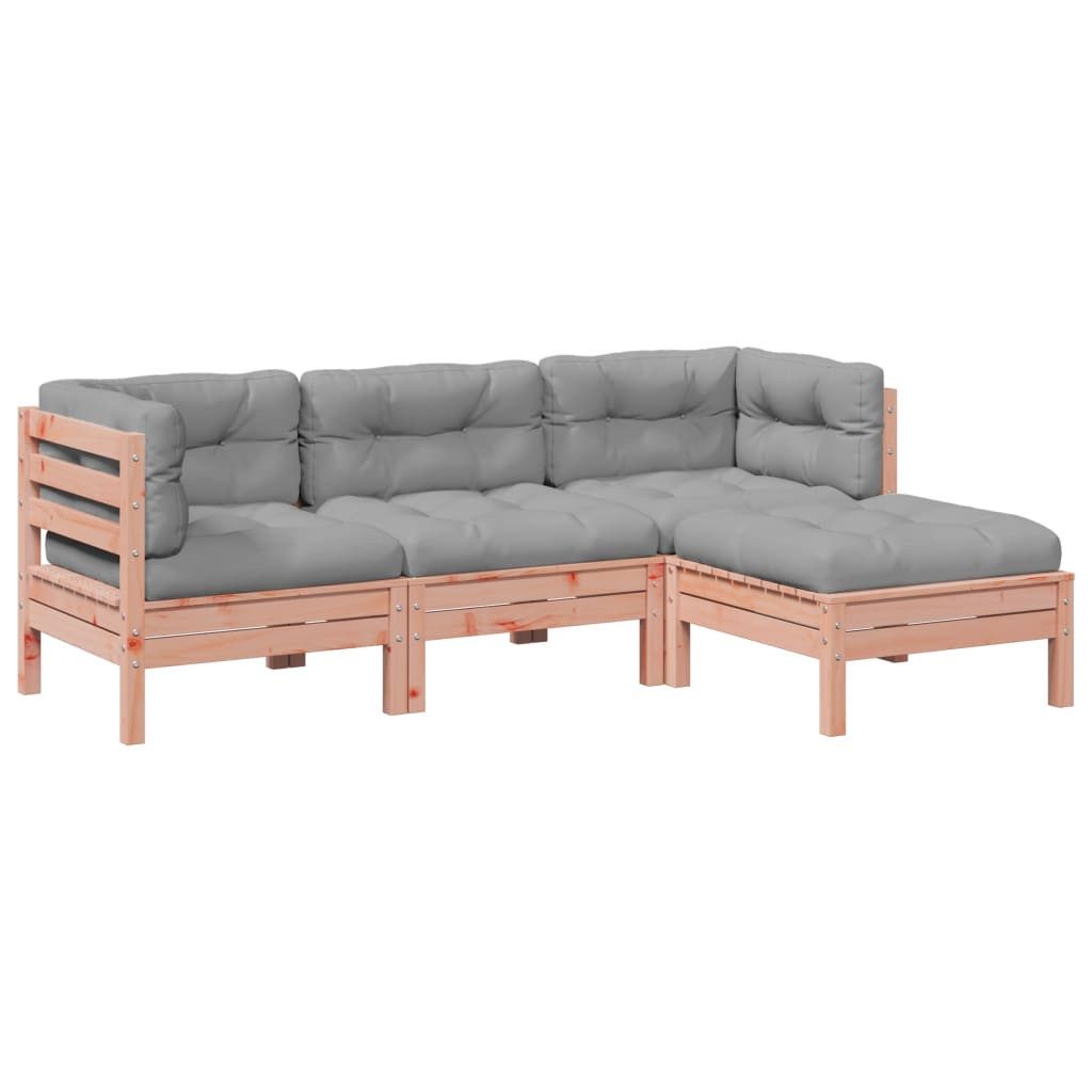 vidaXL Gartenlounge-Set 4-tlg. Garten-Sofagarnitur mit Kissen günstig online kaufen