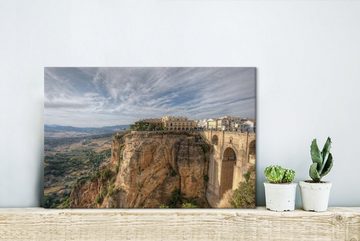 OneMillionCanvasses® Leinwandbild Das Stadtbild von Ronda Spanien, (1 St), Wandbild Leinwandbilder, Aufhängefertig, Wanddeko, 30x20 cm