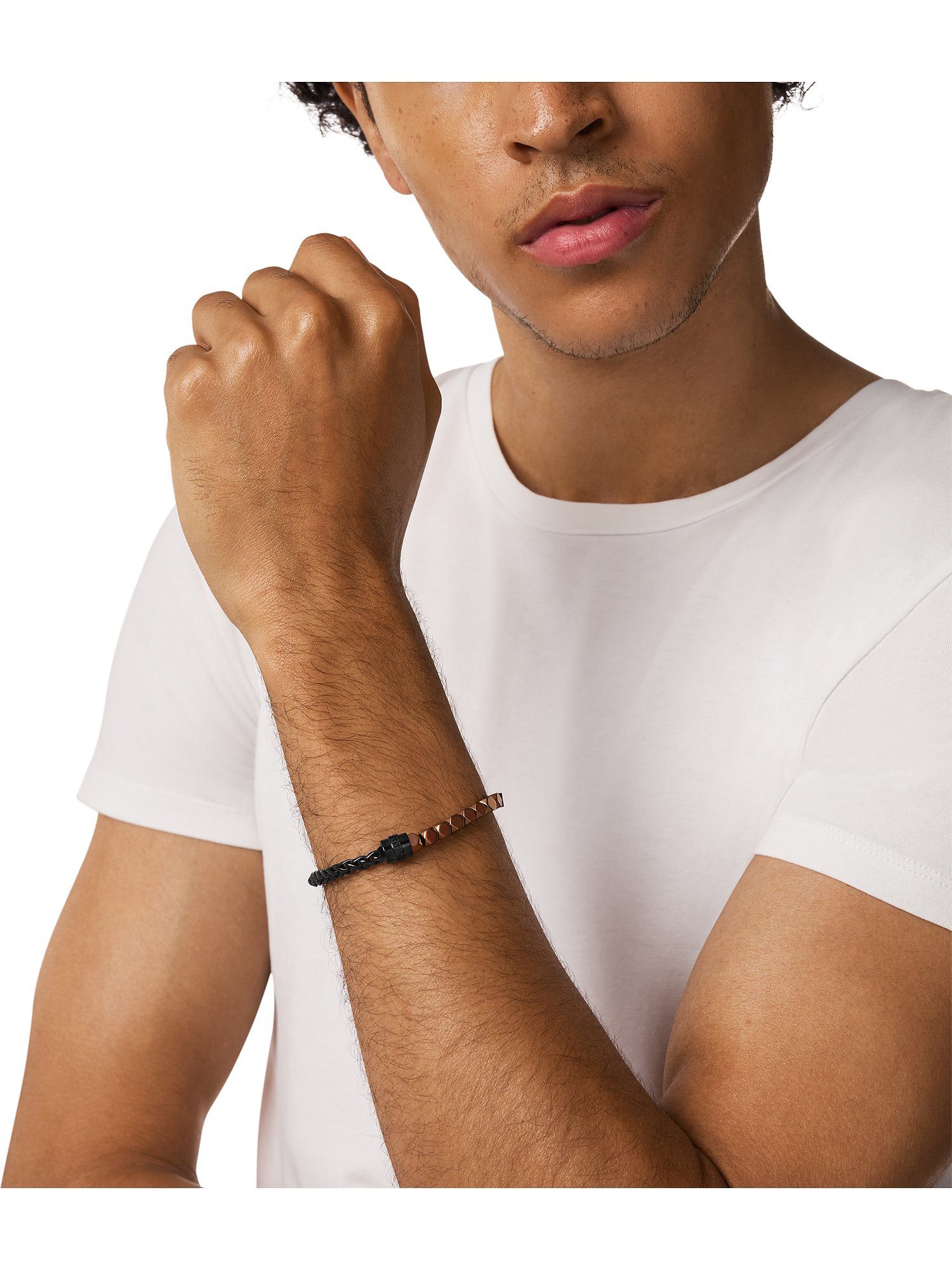 Diesel Edelstahlarmband Diesel Unisex-Armband Edelstahl Hämatit